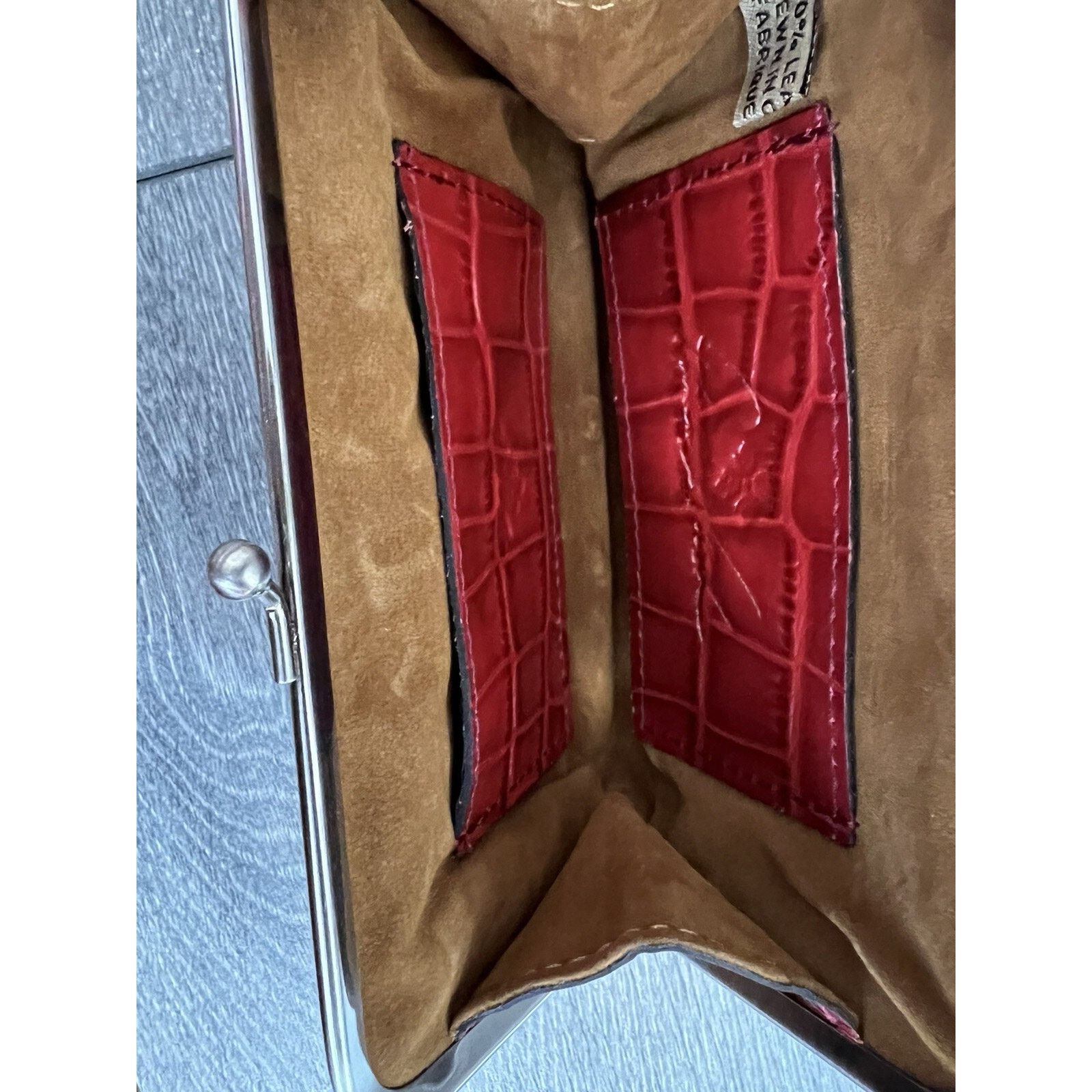 Patricia Nash Patricia Nash croc leather wallet medium size red B000606 Size ONE SIZE - 5 Thumbnail