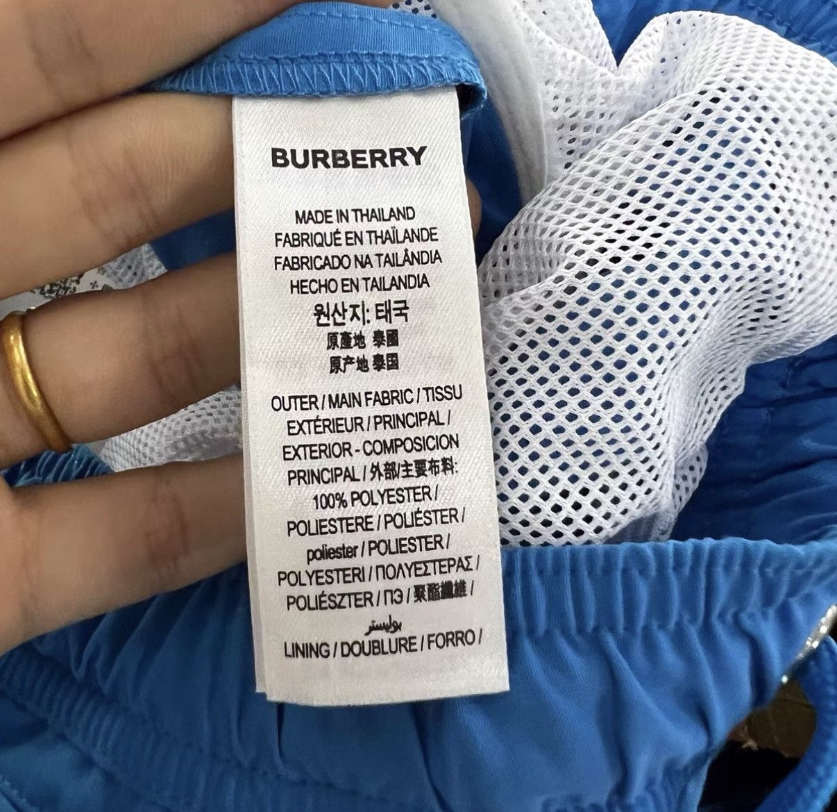 Burberry Burberry Blue Embroidered Logo Shorts J41 Size US 30 / EU 46 - 4 Thumbnail