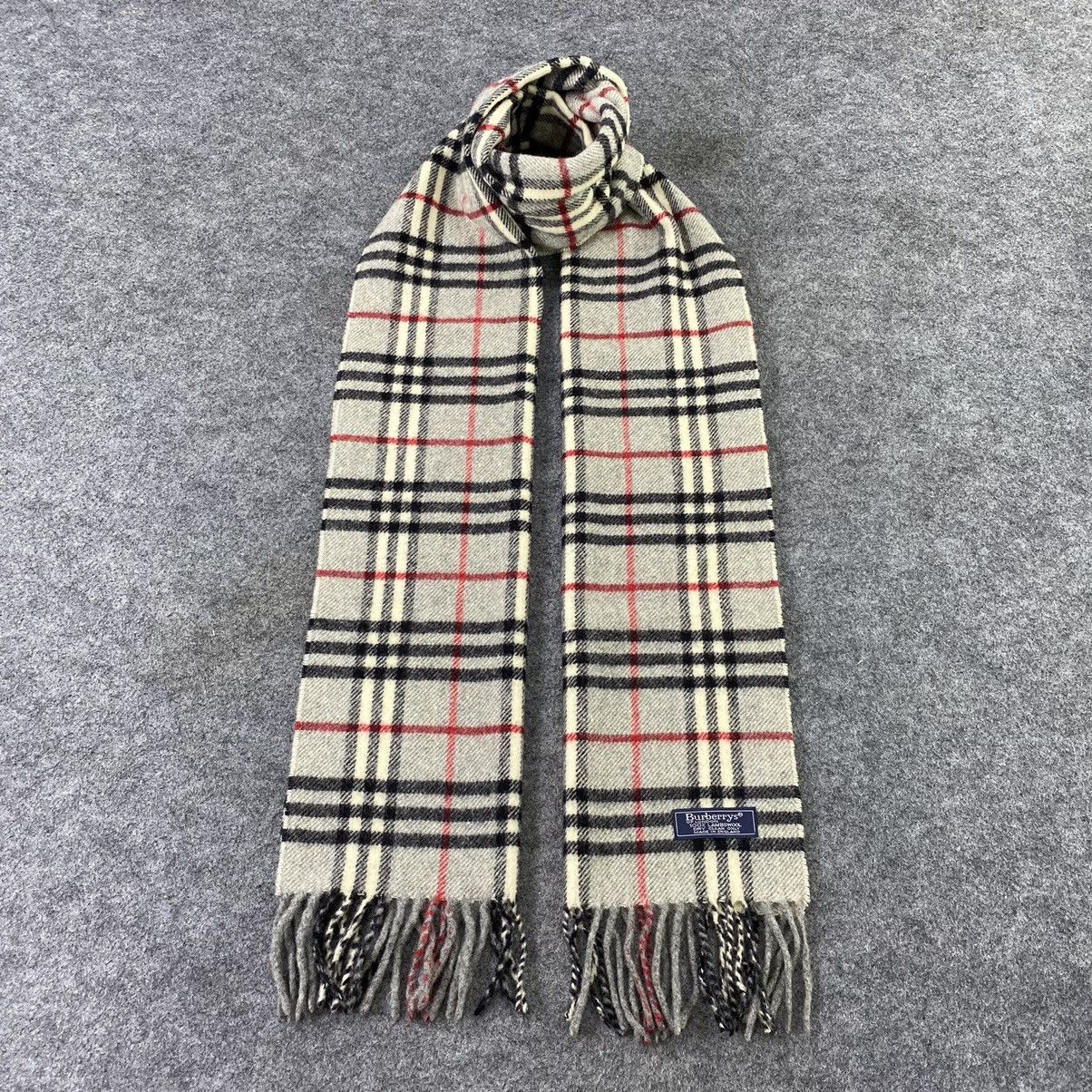 Burberry × Vintage Burberry Wool Muffler / Scarf / Neckwear -T1305 Size ONE SIZE - 1 Thumbnail