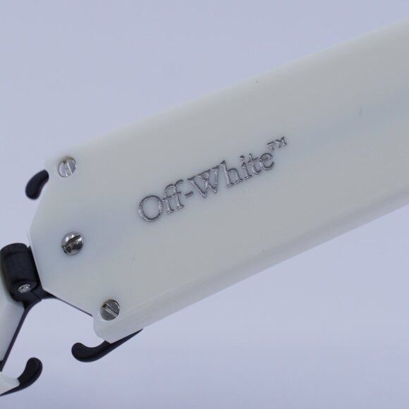 Off-White Off-White OERI14E PALMER 0107 Sunglasses White Oval Frame Size ONE SIZE - 9 Thumbnail