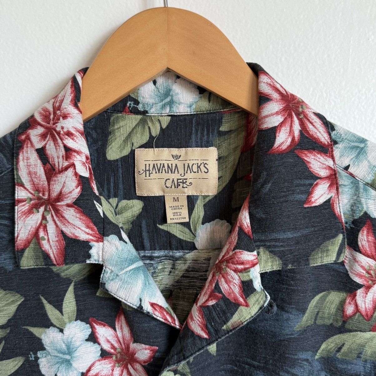 Havana × Vintage Havana Jack’s Cafe Men’s Hawaiian Floral Button-Up Shirt M Size US M / EU 48-50 / 2 - 3 Thumbnail