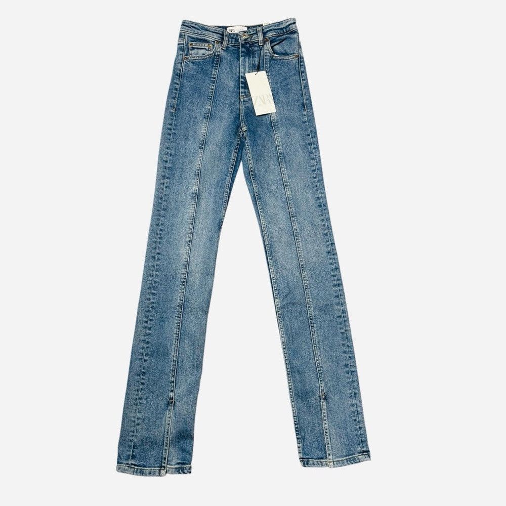 Zara NWT New Zara Split Skinny Jeans Size 2 Size 26" / US 2 / IT 38 - 2 Thumbnail