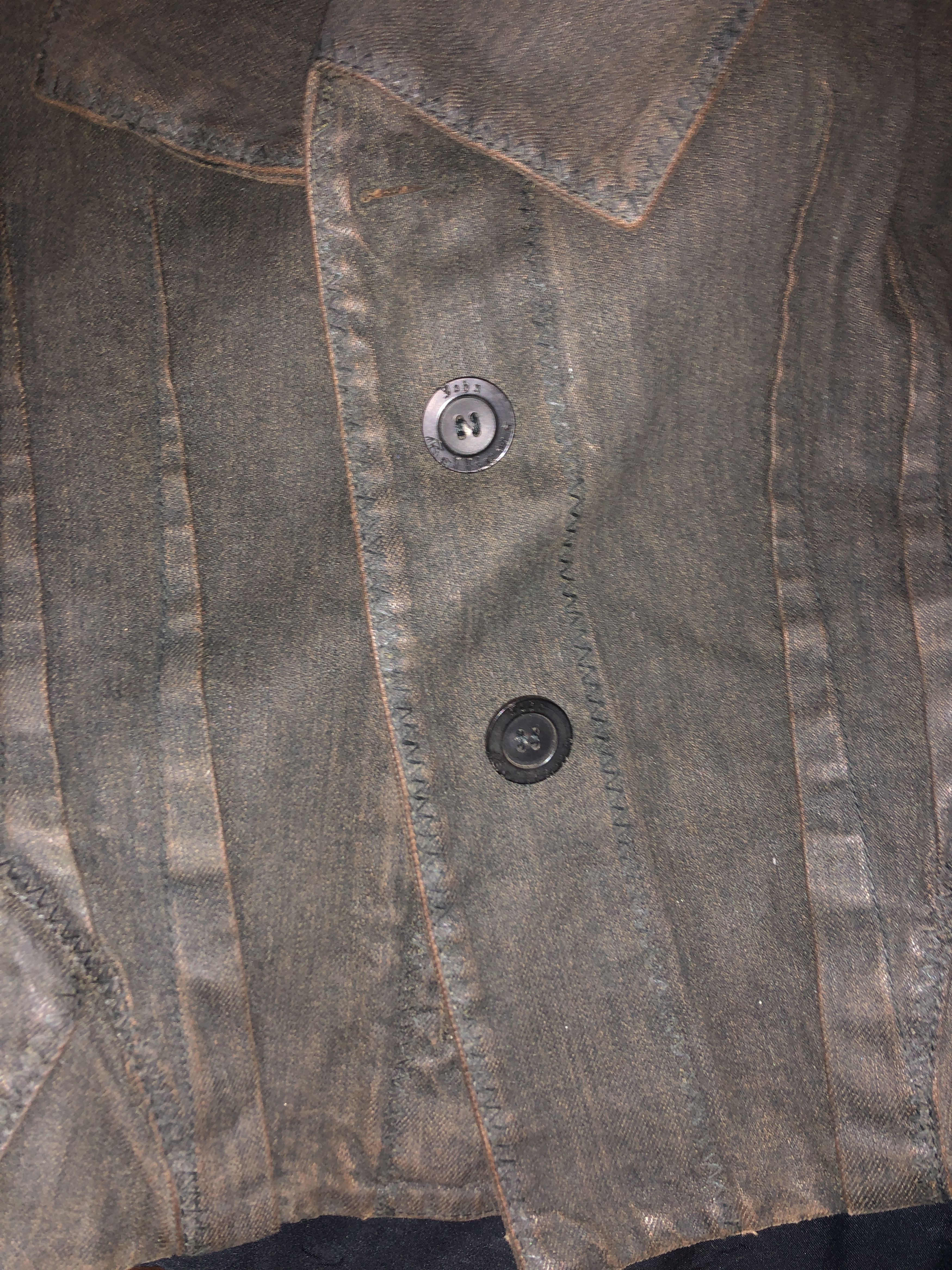 John Galliano Piratesque Asymmetric Denim Jacket Size L / US 10 / IT 46 - 12 Thumbnail