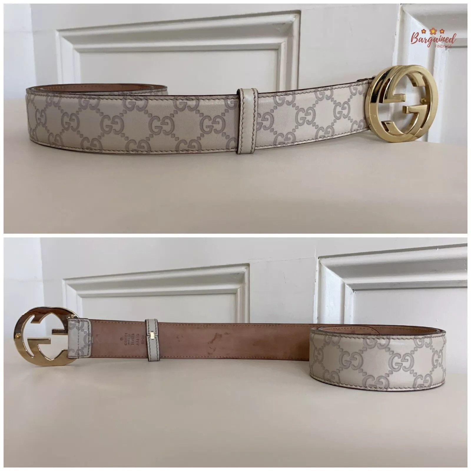 Gucci Gucci Guccissima Leather Gold Interlocking G Buckle Belt Size 30 - 3 Thumbnail