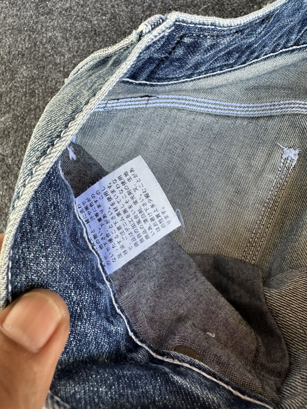 Beauty Beast Vintage Blue Way Nice Faded Washed Denim D269 Size US 32 / EU 48 - 16 Thumbnail