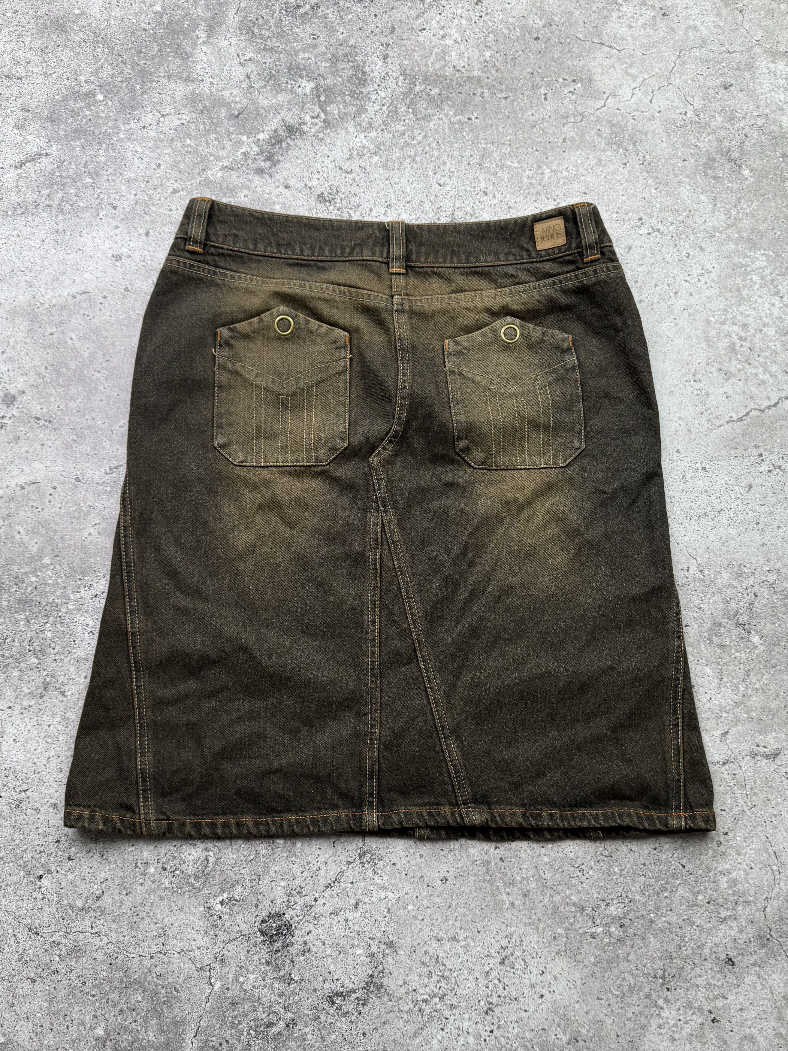 Japanese Brand Vintage Faded Midi Skirt C641(V191) Size 30" / US 8 / IT 44 - 4 Thumbnail