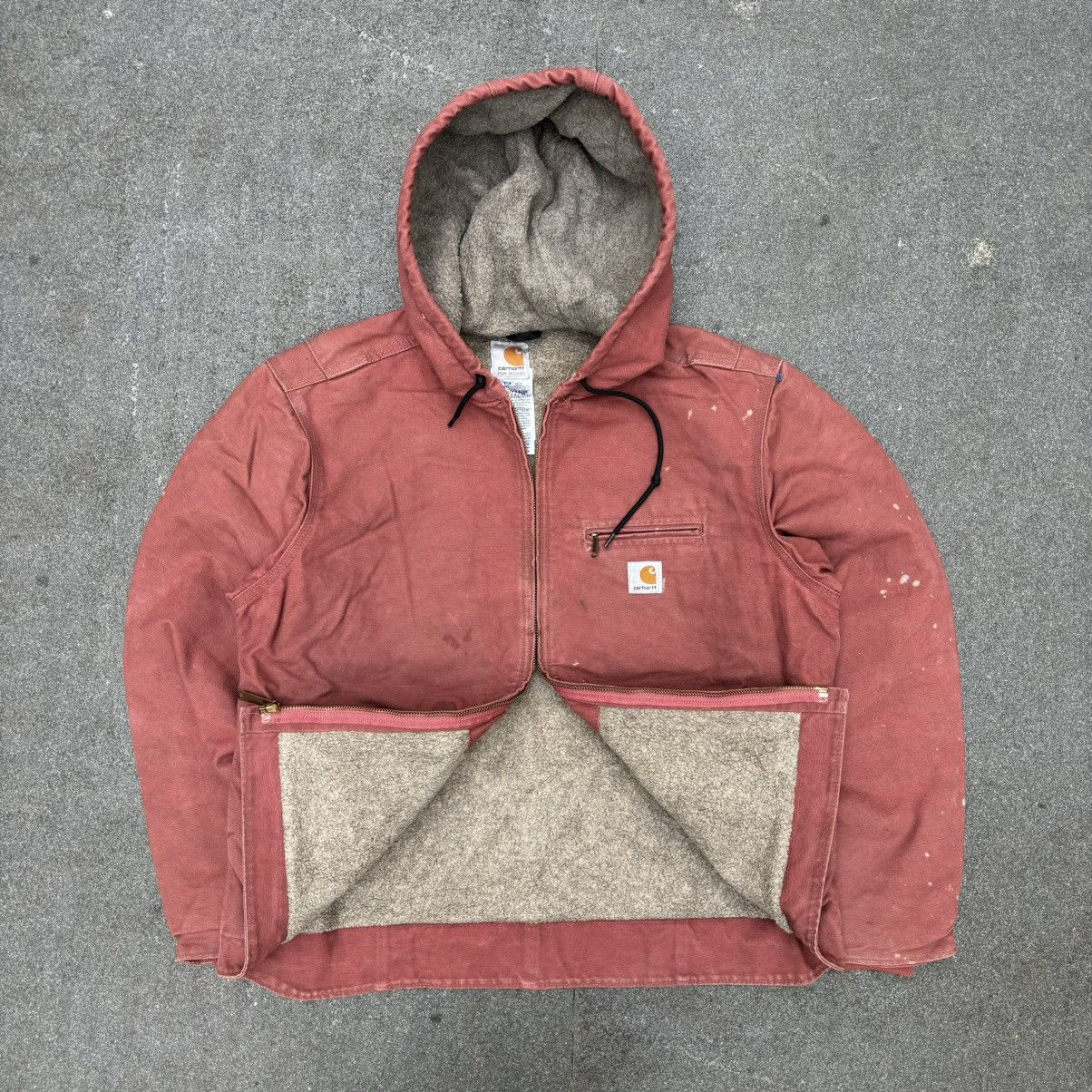Carhartt × Vintage Vintage Carhartt Sherpa lined hooded Jacket WJ141 VRS Size US M / EU 48-50 / 2 - 3 Thumbnail