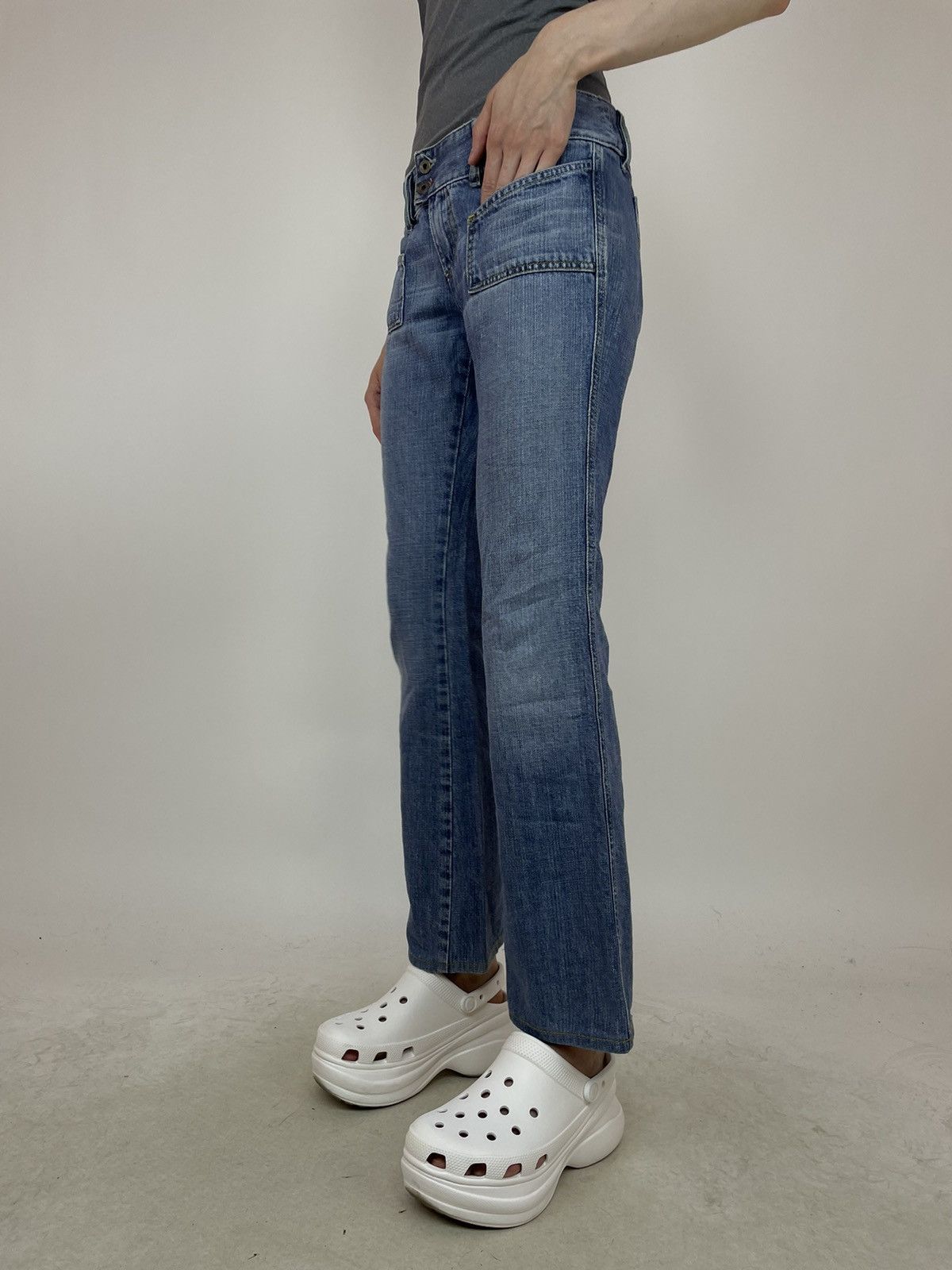 Diesel × Vintage DIESEL VINTAGE FLARED CROPPED JEANS WOMEN'S size 28 Size 28" / US 6 / IT 42 - 4 Thumbnail