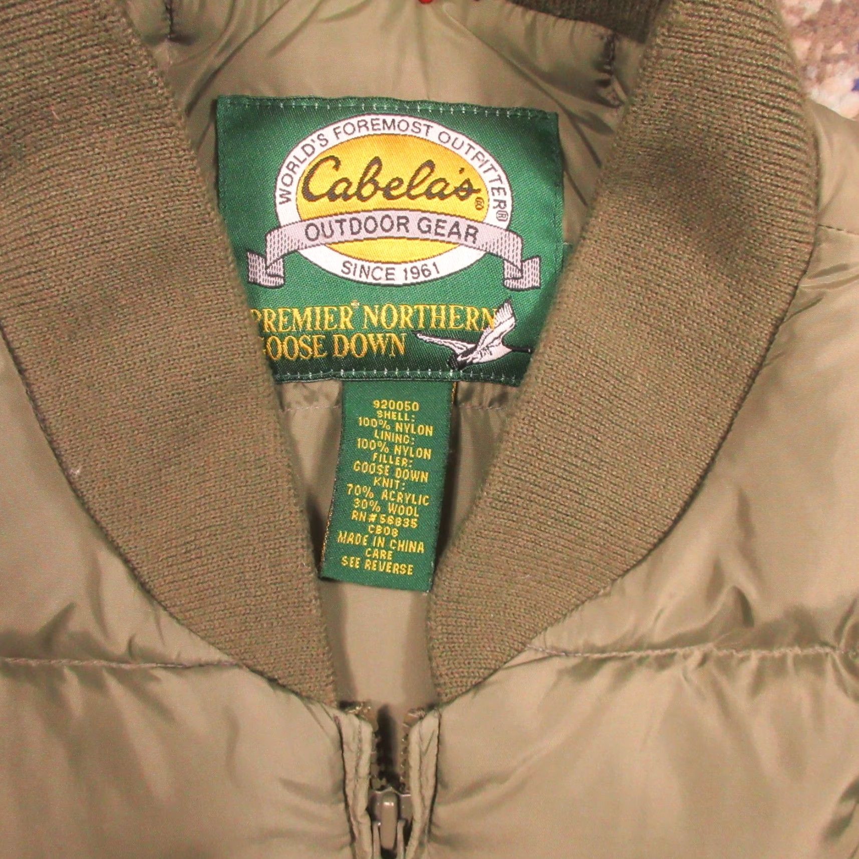 Vintage Cabela's Premier Northern Goose Down Quilted Puffer Jacket Mens XL Green Coat Wardrobe Winter 90s Outdoor Puffer Jacket Mens Green XL Size US XL / EU 56 / 4 - 3 Thumbnail
