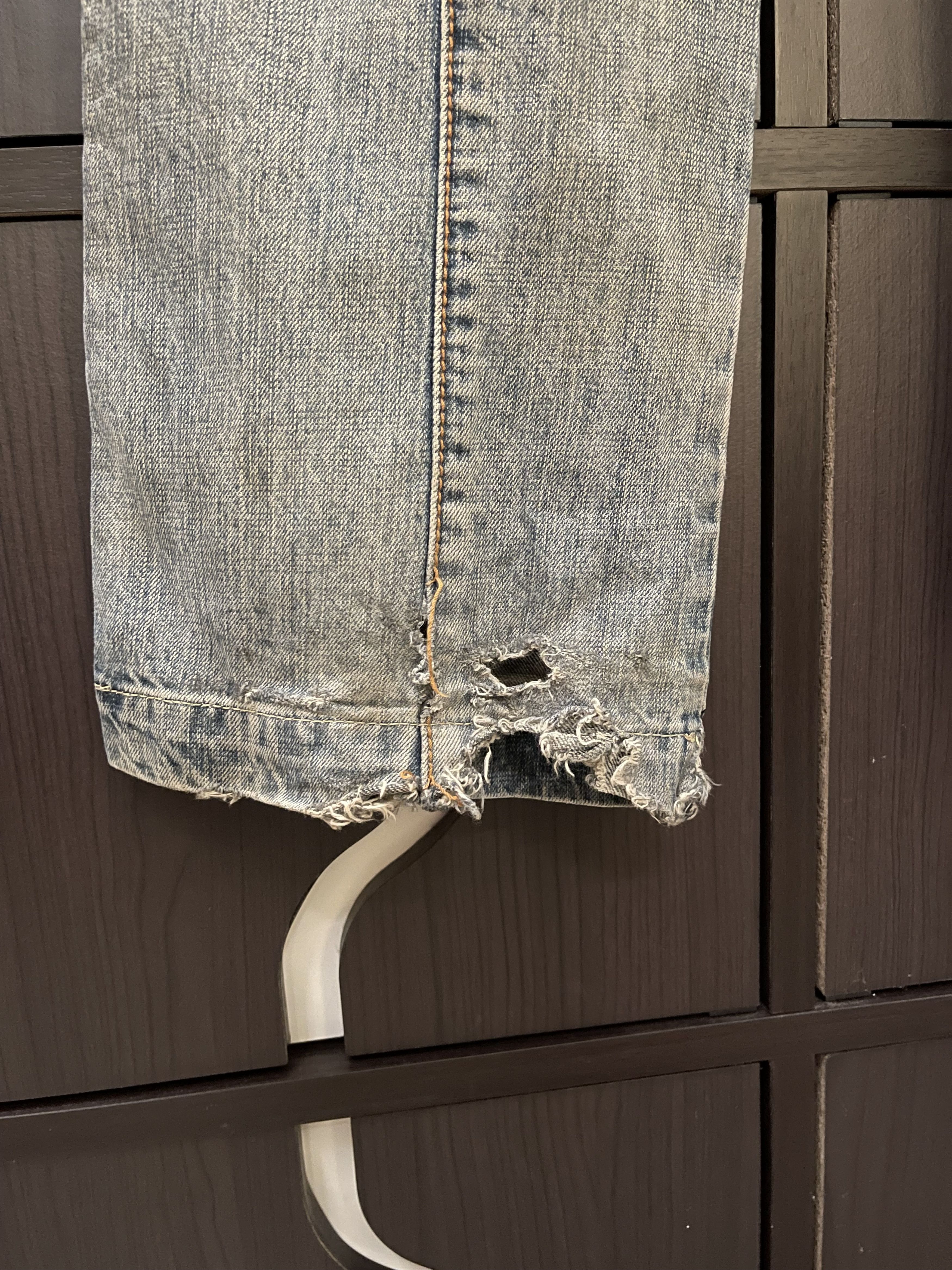Hysteric Glamour × If Six Was Nine × Le Grande Bleu (L.G.B.) Takaiq.com Phyton Snake Skin Distressed Flared Jeans Size US 32 / EU 48 - 17 Thumbnail