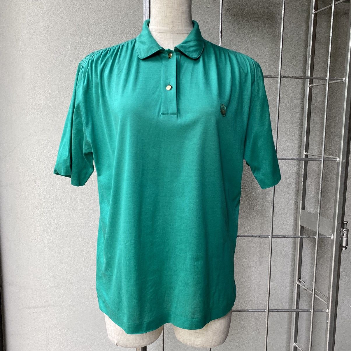 Valentino Varentino garavanl Green Pleated Shoulder Polo Shirt Size M / US 6-8 / IT 42-44 - 14 Thumbnail