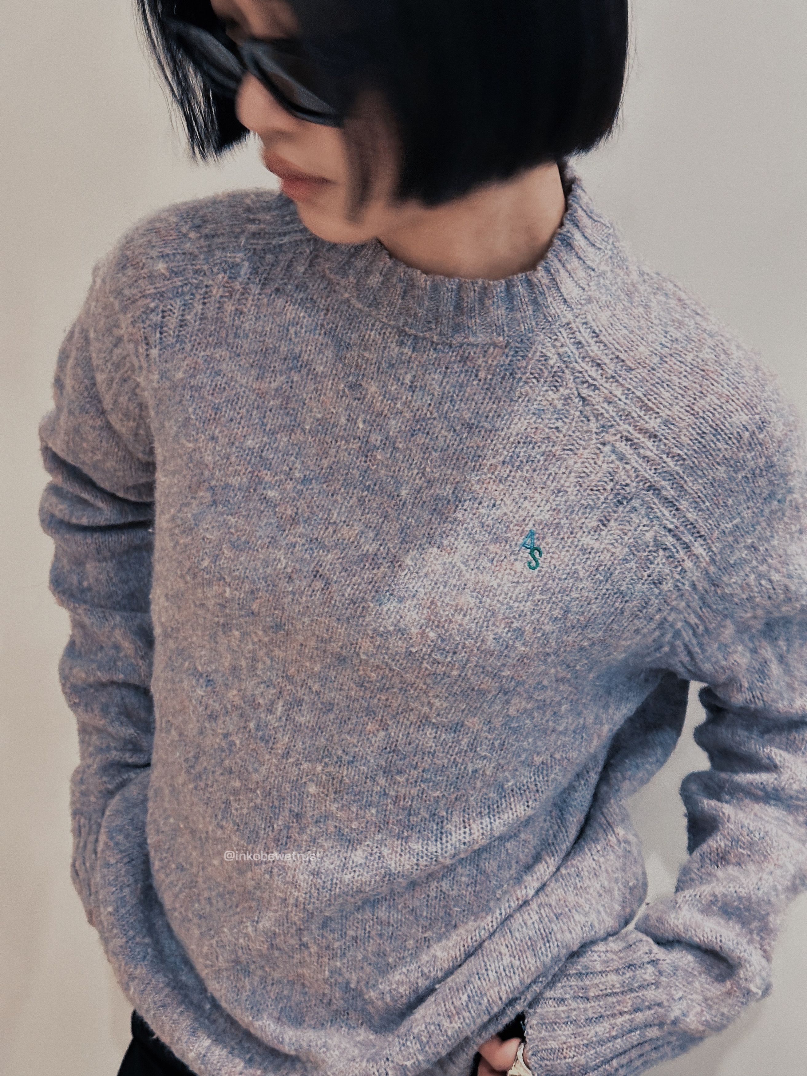 Acne Studios Brushed Shetland Wool Sweater -Thistle Purple Size US L / EU 52-54 / 3 - 6 Thumbnail