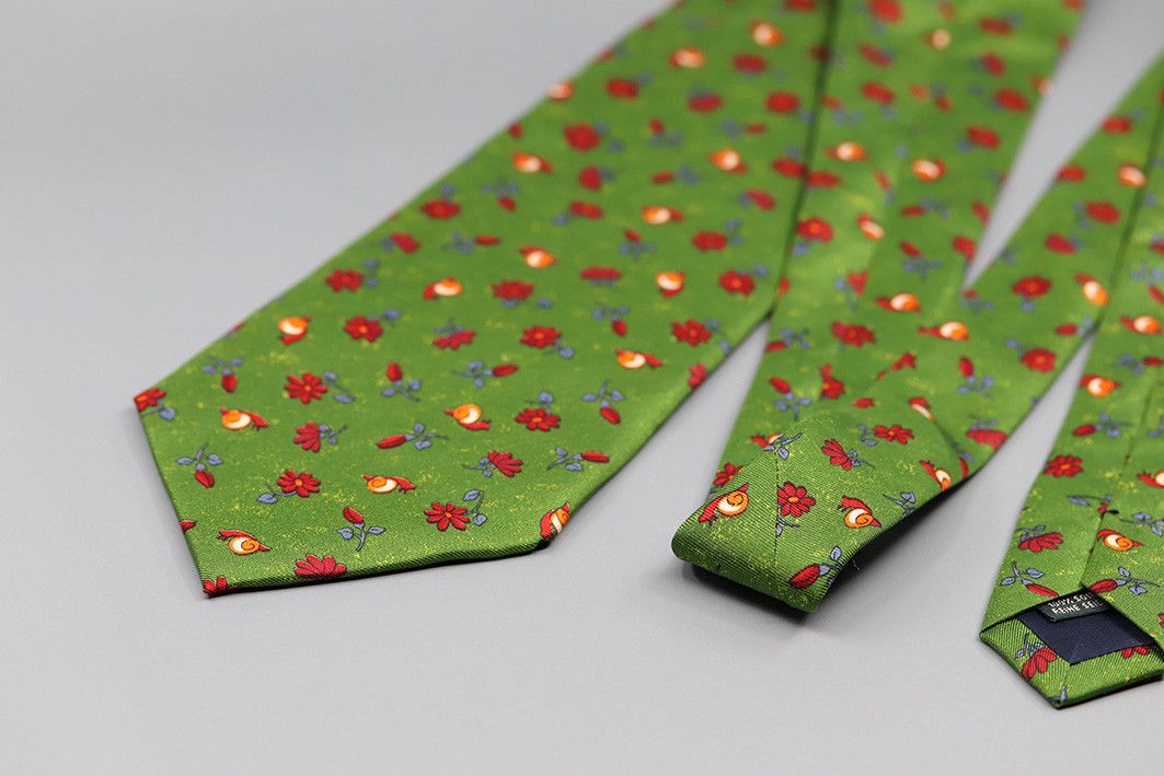 Other Vintage St. George Milano Green Silk Tie Size ONE SIZE - 8 Thumbnail