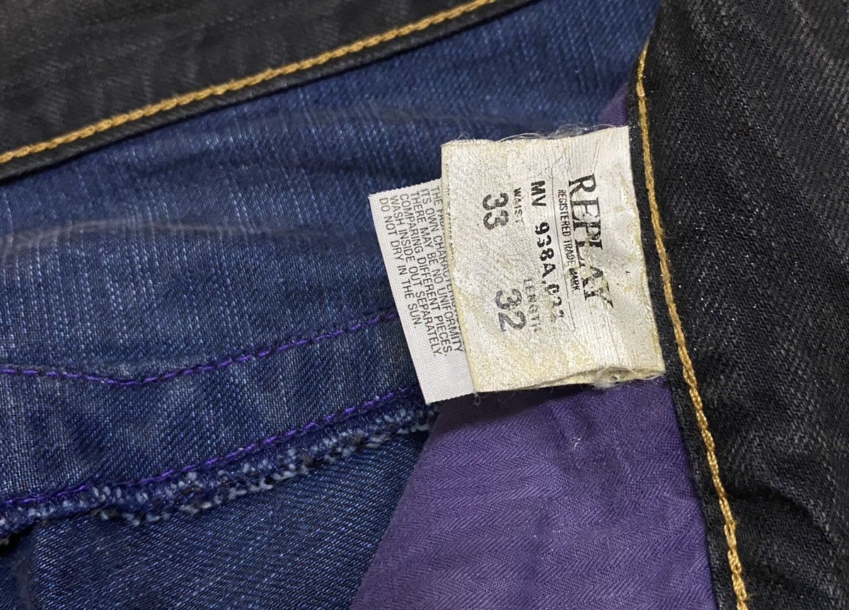 Replay Very Rare Vintage Brand Replay Waxed Jeans 1990s Size US 33 - 7 Thumbnail