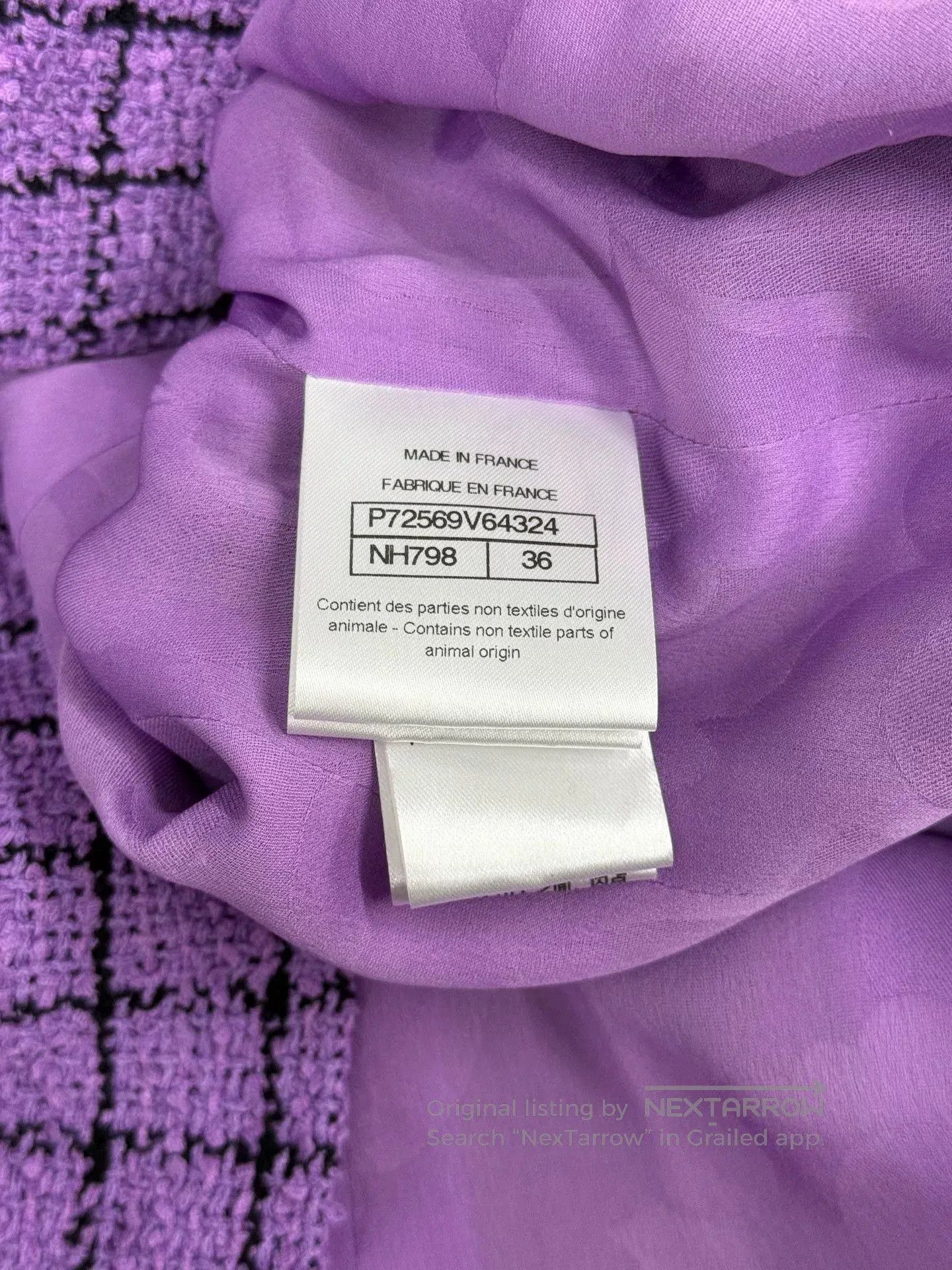 Chanel Chanel Purple Plaid Knit Jacket. Size US M / EU 48-50 / 2 - 5 Thumbnail