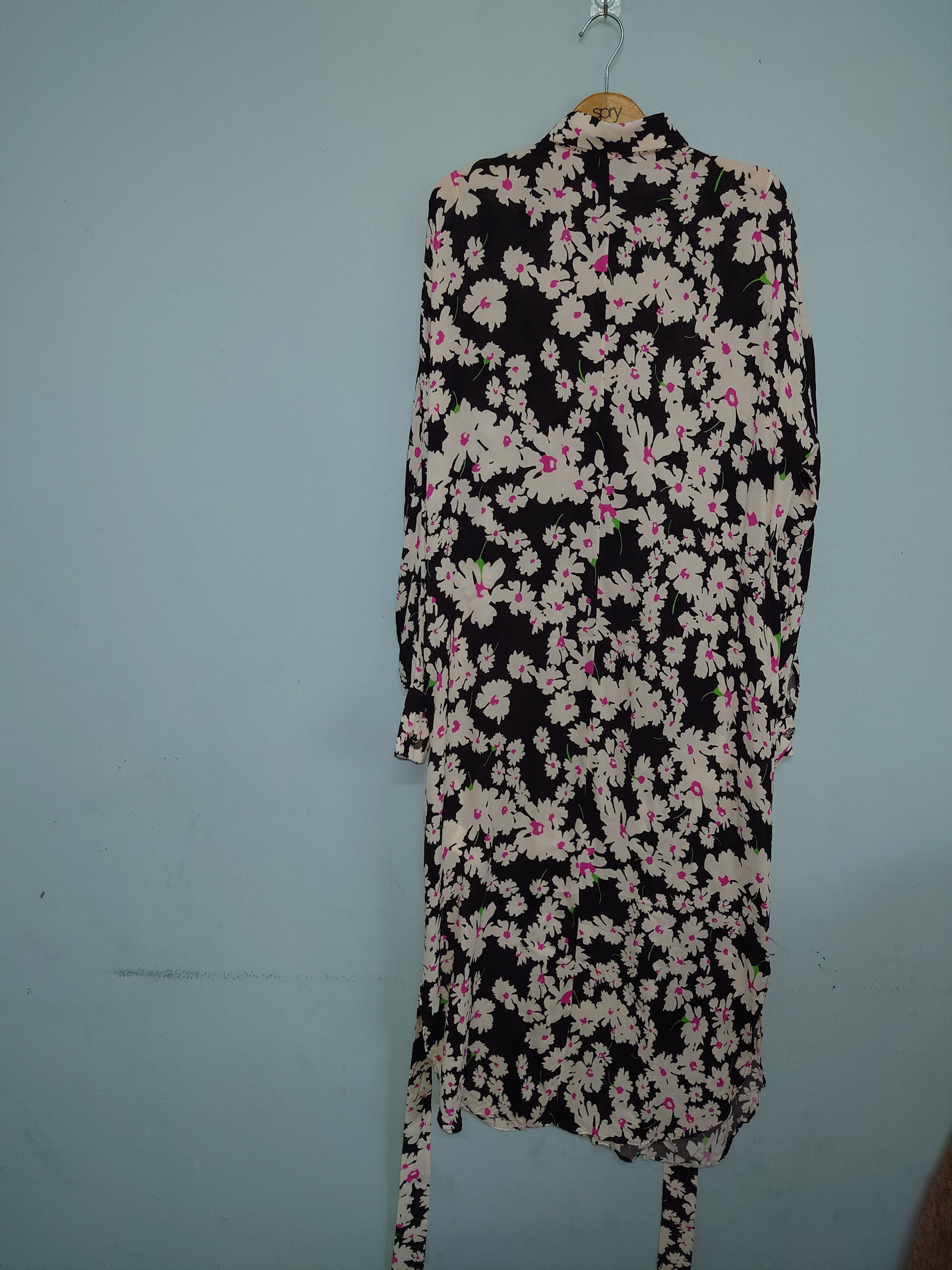 MSGM MSGM Milano Floral Daisy Print Viscose Maxi Shirt Dress Size XS / US 0-2 / IT 36-38 - 11 Thumbnail