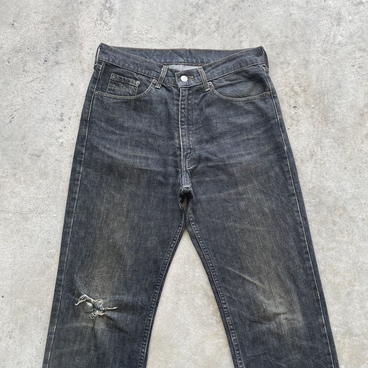 Levi's W31💥 Vintage Levi’s Black Jeans Distressed Faded Denim Pants Size US 31 - 3 Thumbnail