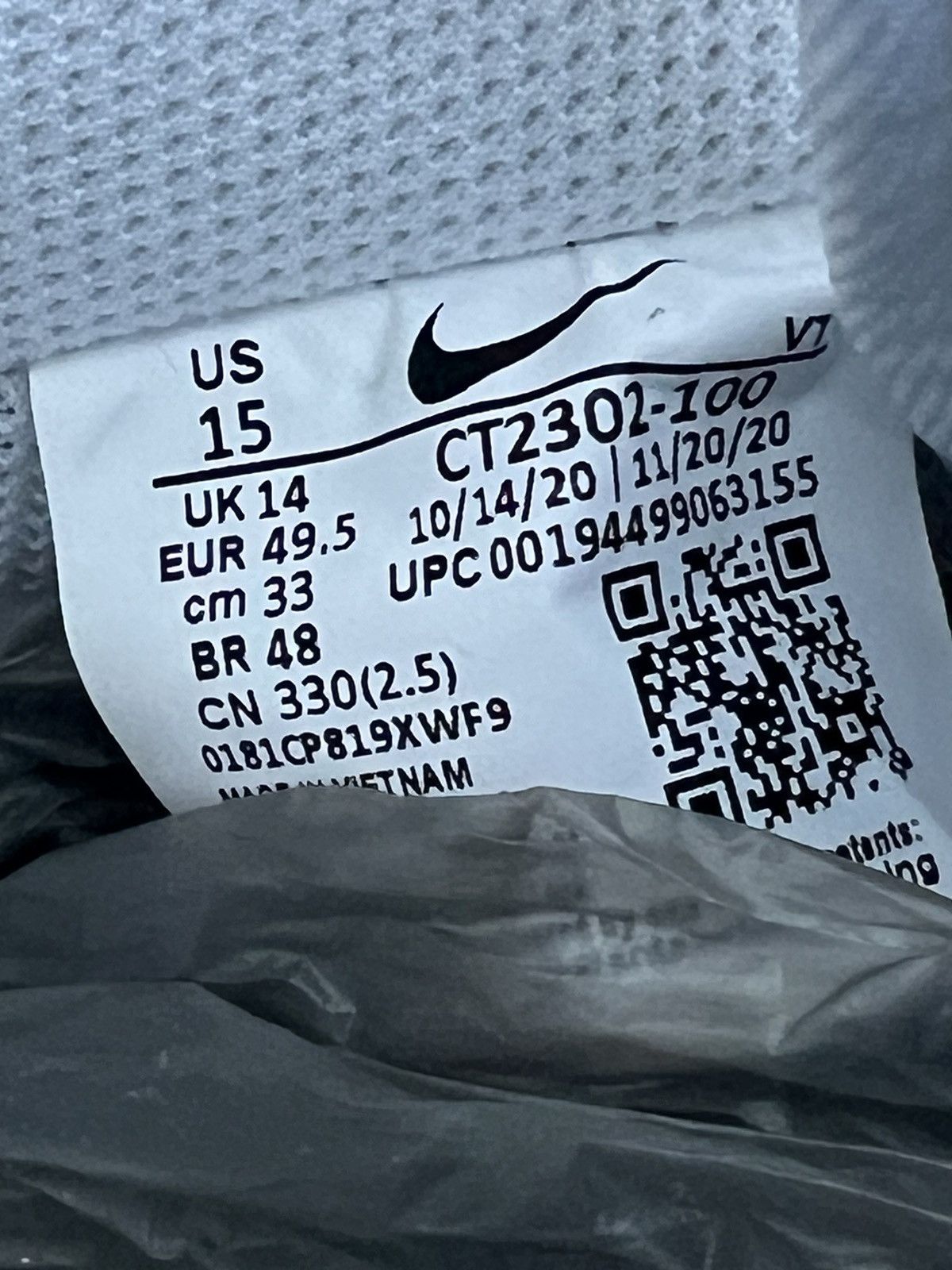 Nike CLEAN Nike Air Force 1 Low size 15 White Black shoes Size US 15 / EU 48 - 9 Thumbnail