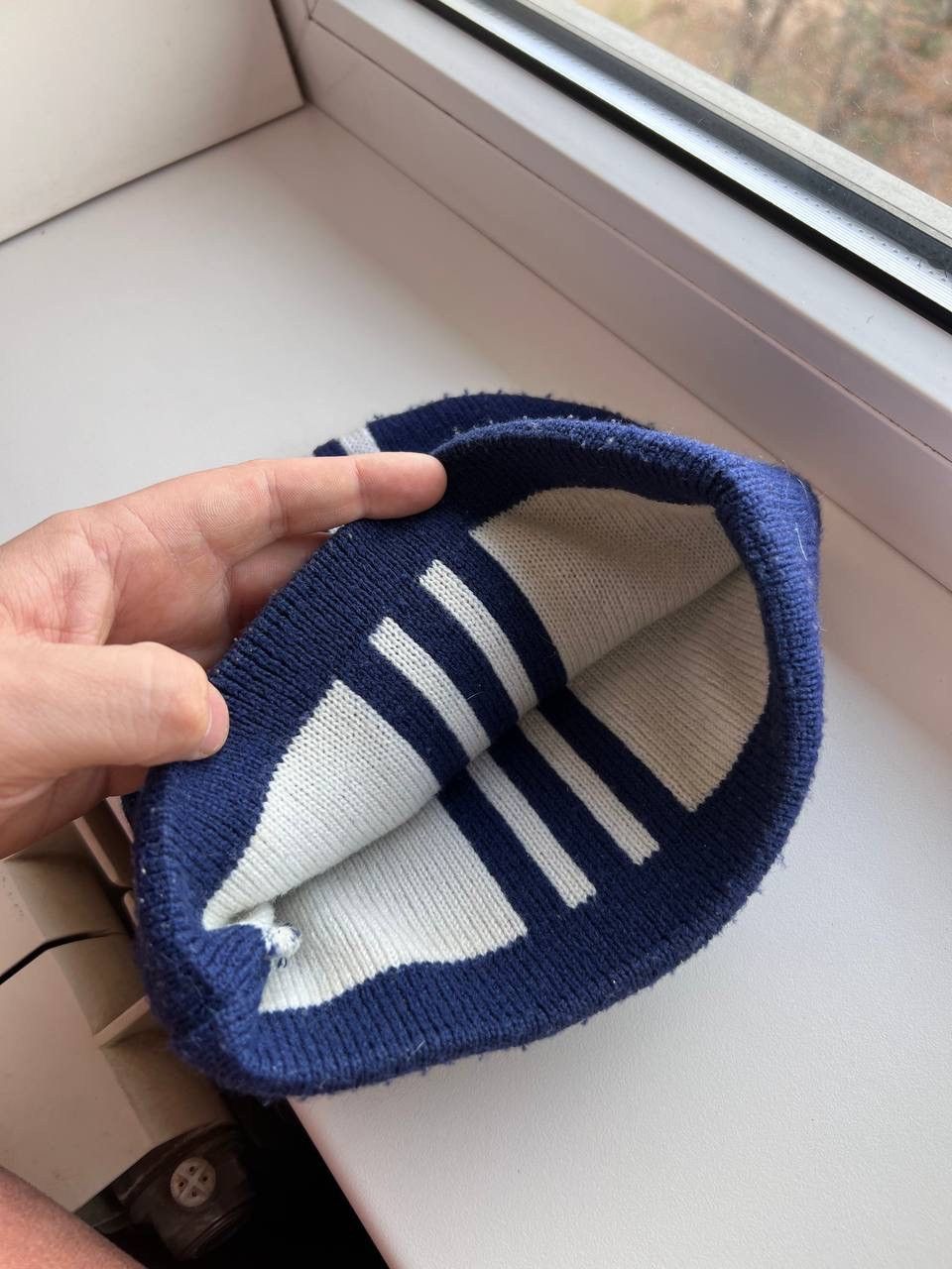 Adidas × Vintage Vintage Adidas FFF France 1998 Beanie Hat Winter Streetwear Size ONE SIZE - 3 Thumbnail
