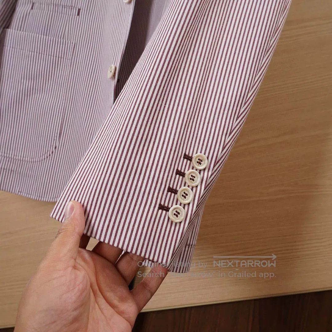 Brunello Cucinelli Brunello Cucinelli Men's Striped Blazer. Size US M / EU 48-50 / 2 - 6 Thumbnail