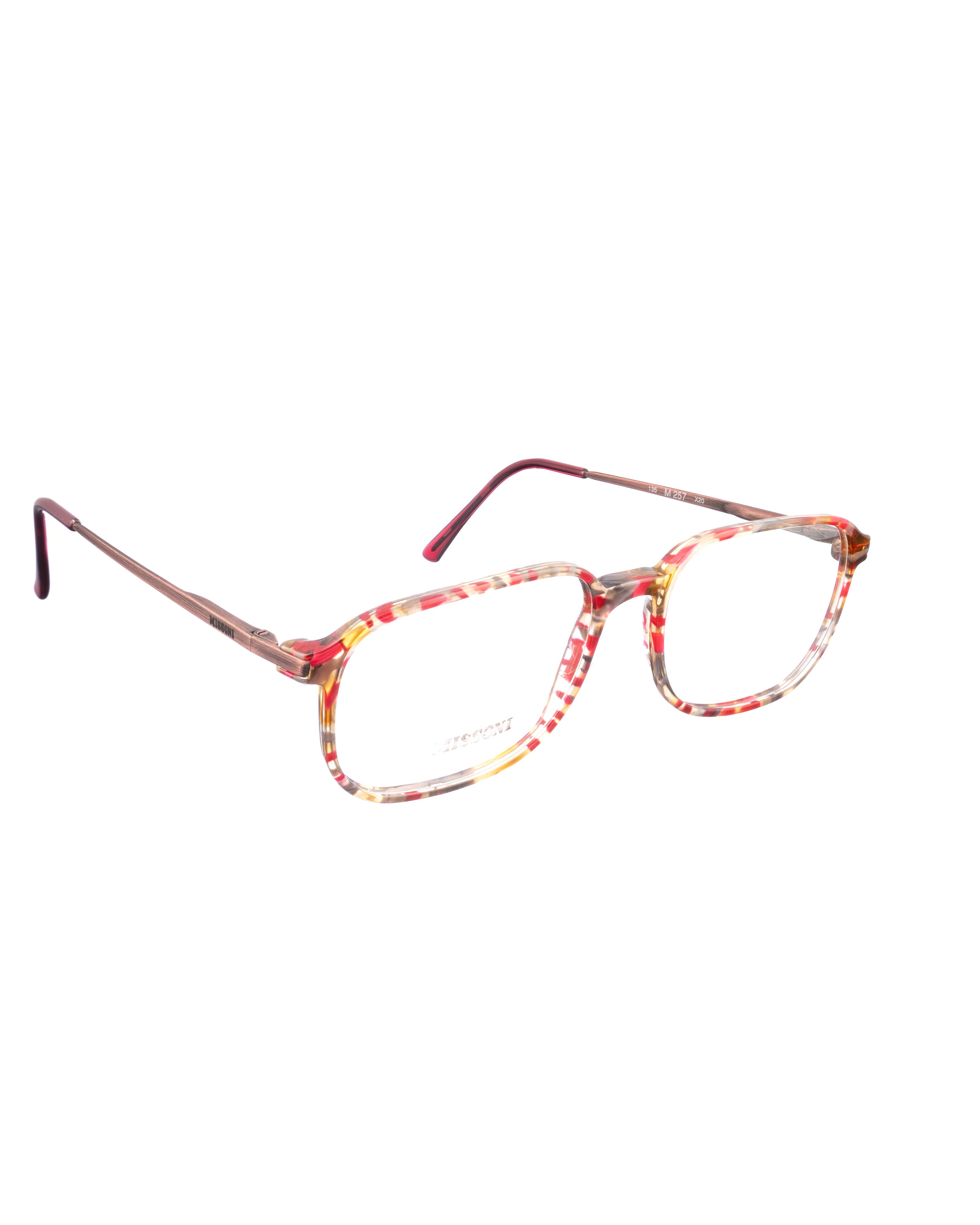 Missoni 00s Multicolor & Gold Rectangular Glasses