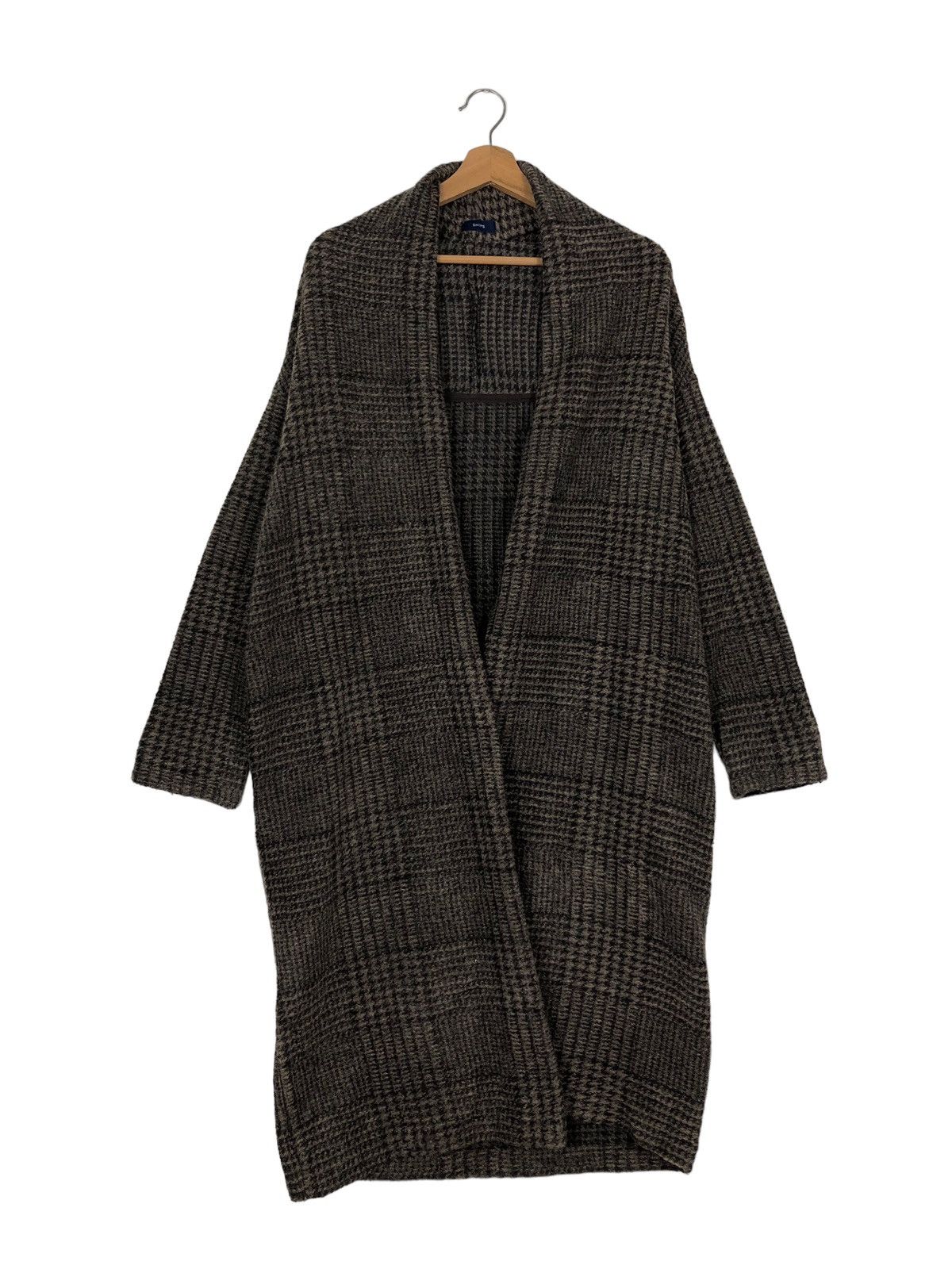 Japanese Brand Tartan Design Long Cardigan Jacket Ships Japan Issey Miyake Size US M / EU 48-50 / 2 - 1 Thumbnail