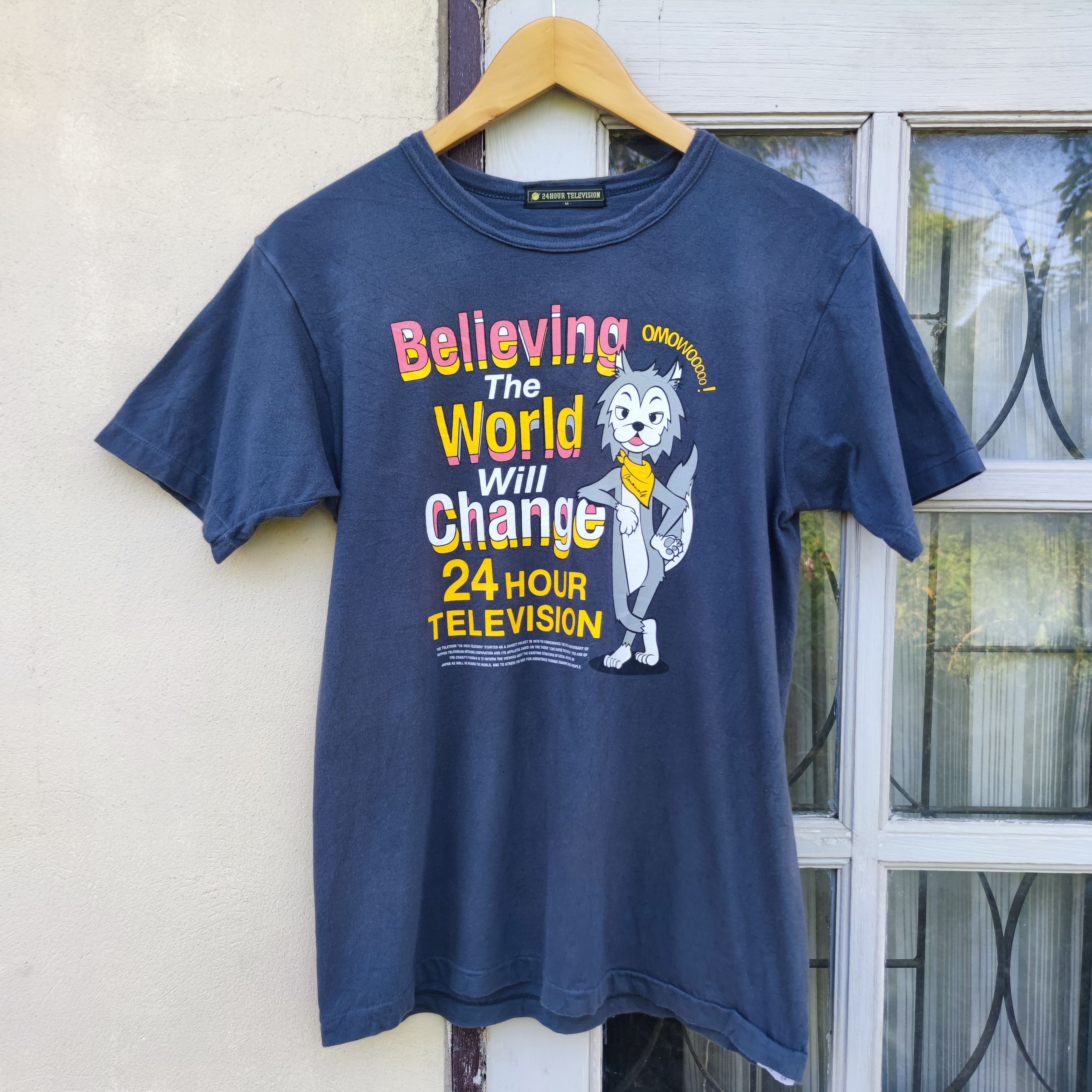Japanese Brand 24Hour Television Believing The World Will Change T Shirt Size US M / EU 48-50 / 2 - 1 Thumbnail