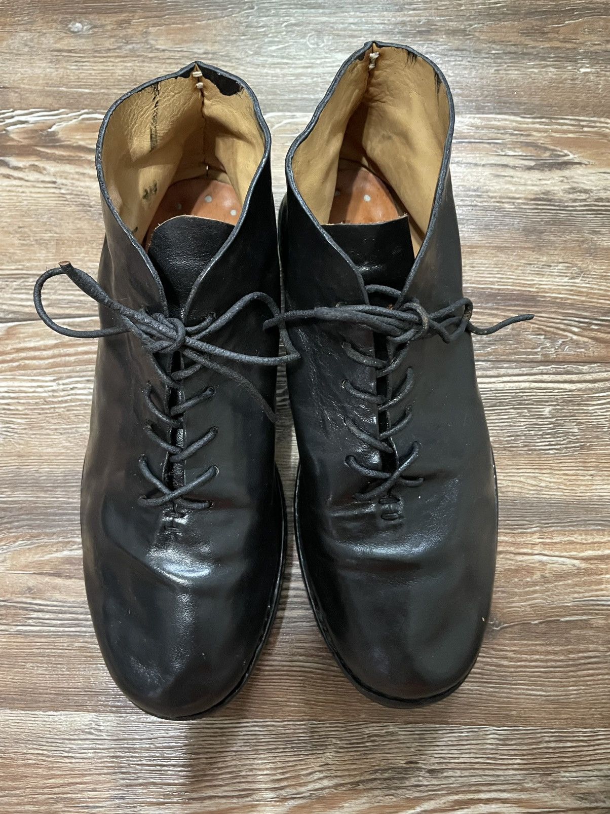 Feit Feit Braided Ankle Boot Black Leather Crepe Stitched 9.5 Size US 9.5 / EU 42-43 - 3 Thumbnail