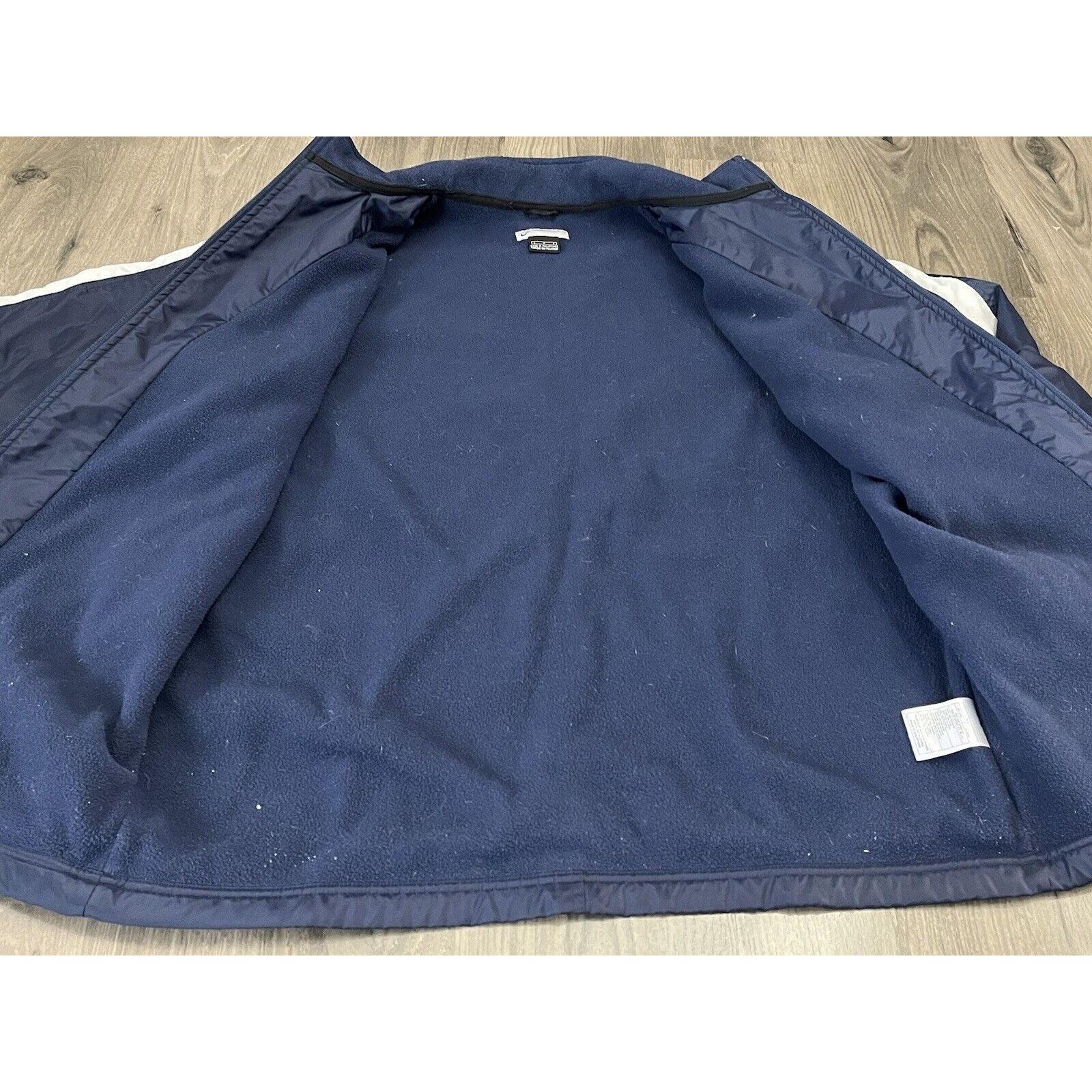 Nike Vintage Nike Jacket Fleece Lined 90s Mens Large Blue White S Size US L / EU 52-54 / 3 - 7 Thumbnail
