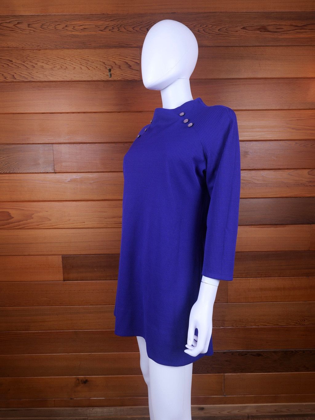 Vintage 1960's Mod Vintage Mini Shift Dress Size M / US 6-8 / IT 42-44 - 6 Thumbnail
