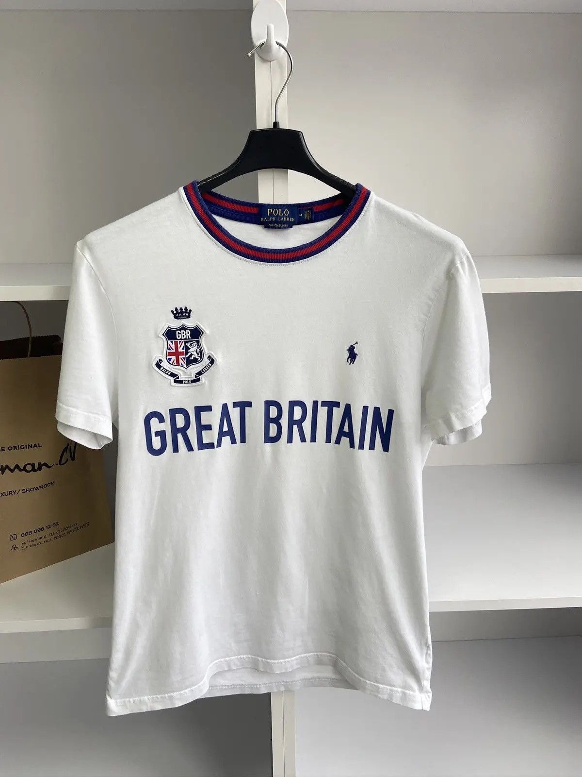 Polo Ralph Lauren × Vintage Polo Ralph Lauren Great Britain vintage t-shirt tee Size US M / EU 48-50 / 2 - 4 Thumbnail