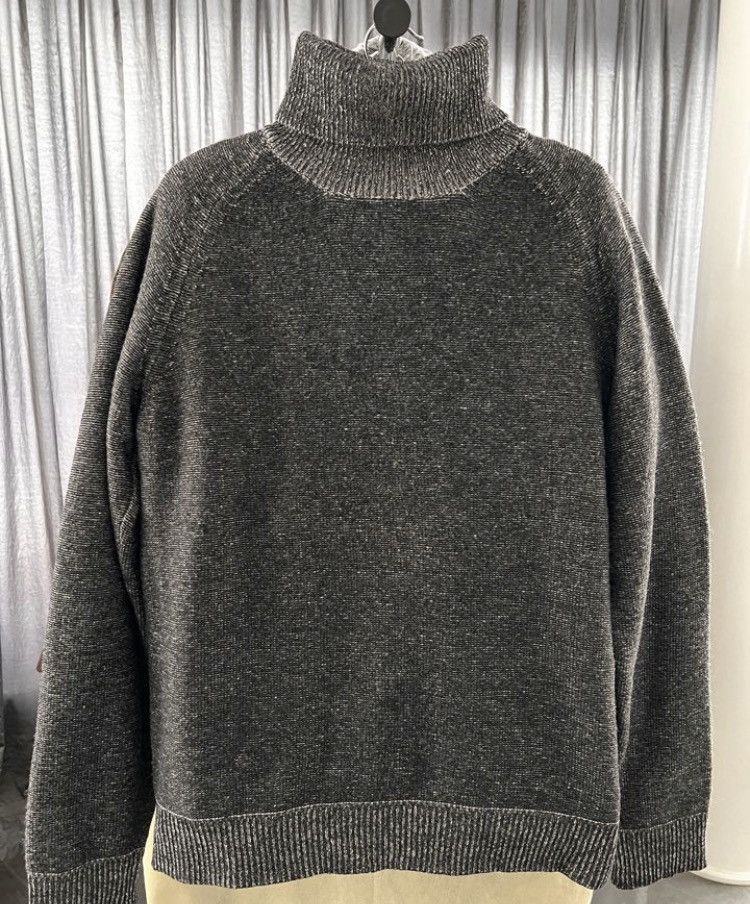 Image of Maison Margiela Wool Cozy Tag Detail Turtleneck Sweater in Grey, Men's (Size XL)