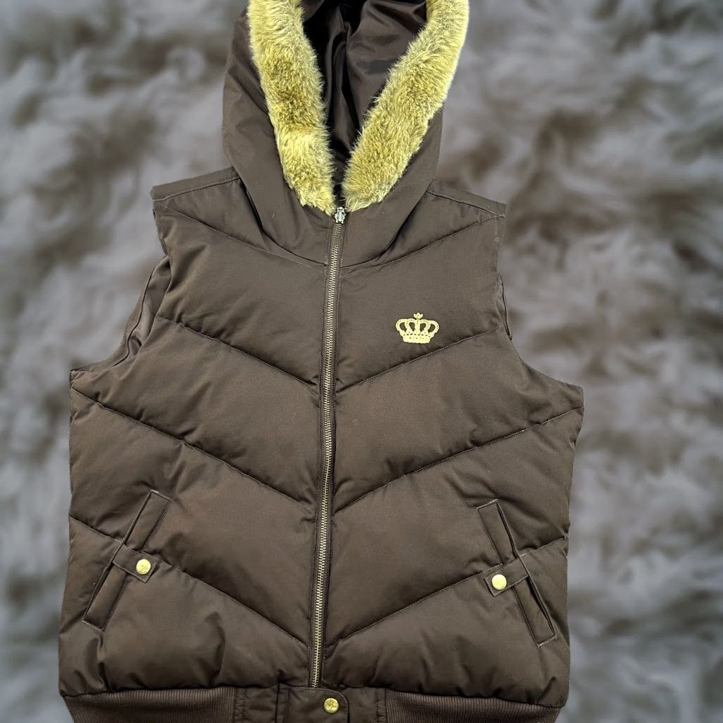 Adidas VINTAGE Adidas Missy Elliott Respect Me 2005 Vest Jacket Womens Size 38 Puffer Brown Size M / US 6-8 / IT 42-44 - 1 Thumbnail