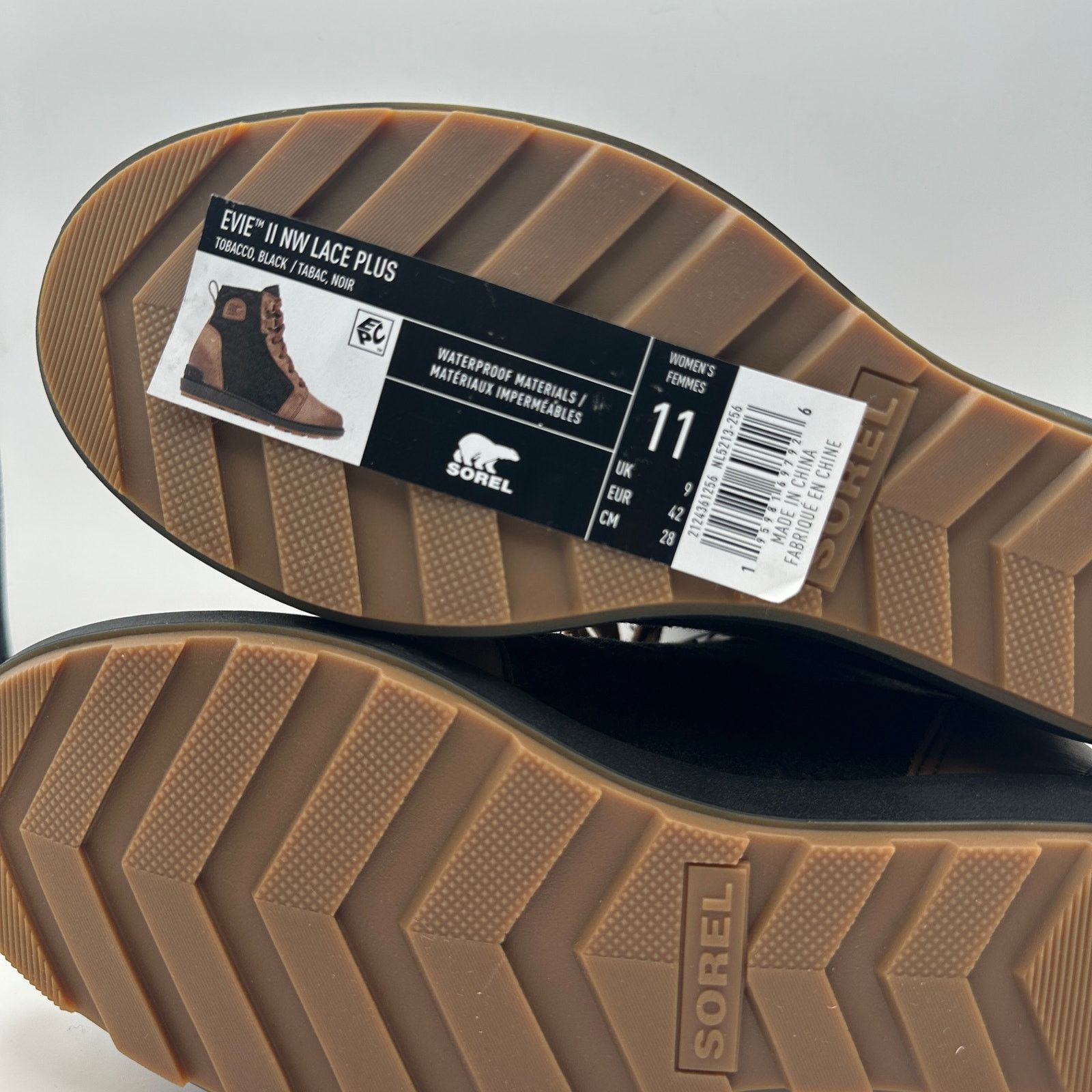 SOREL SOREL Women's 11 Evie II Lace Plus WP Tobacco/Black Boots Size US 11 / IT 41 - 6 Thumbnail