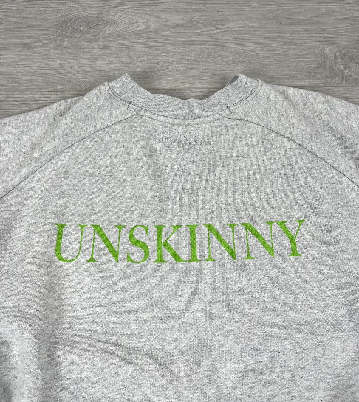 Vetements Vetements “Unskinny” 2018 Oversized Grey Sweatshirt Men’s Size US S / EU 44-46 / 1 - 15 Thumbnail