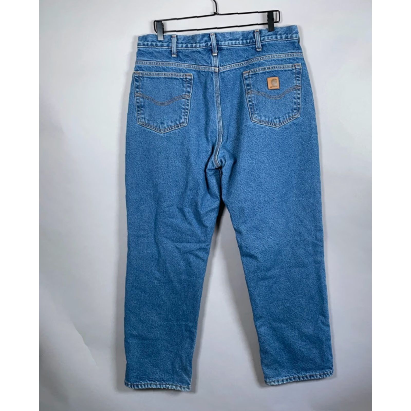 Carhartt VINTAGE Carhartt Jeans Men’s 36 x 30 Regular Blue Denim Fleece-Lined 90s Grunge Y2K DST B155-DST Mens Size US 36 / EU 52 - 2 Thumbnail