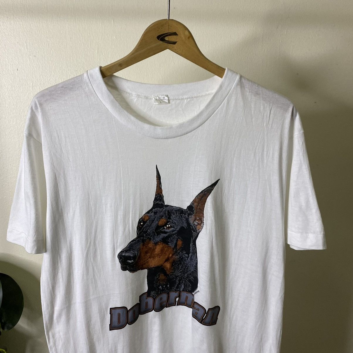 Vintage Vintage 1990s Doberman Dog Big Graphic Streetwear Tee Size US M / EU 48-50 / 2 - 2 Thumbnail