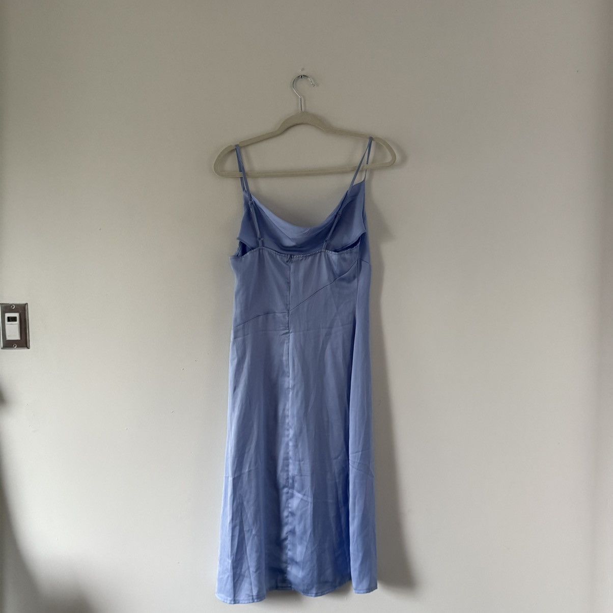 Other Powder Blue Satin Midi Slip Dress | Romantic Feminine Size M / US 6-8 / IT 42-44 - 3 Thumbnail