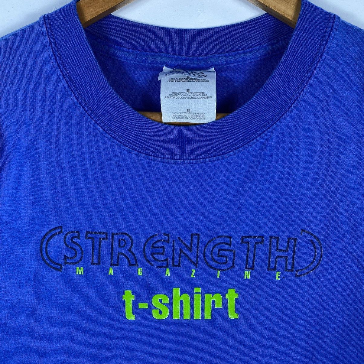 Vintage Vintage 90's STRENGTH MAGAZINE T-Shirt Skateboards Skate Tee Size US M / EU 48-50 / 2 - 3 Thumbnail