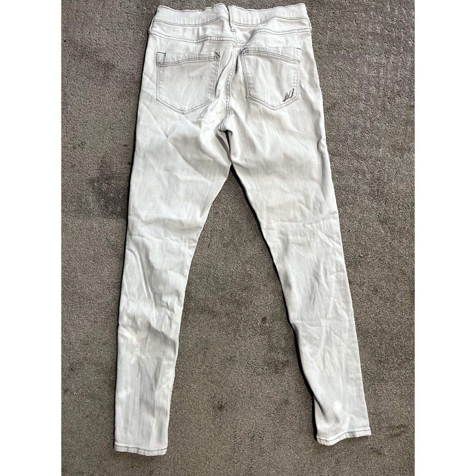 Express Express Ultimate Skinny Jeans Women 2 Regular Gray High Rise Stretch Denim Gothic Grunge Size 26" / US 2 / IT 38 - 3 Thumbnail