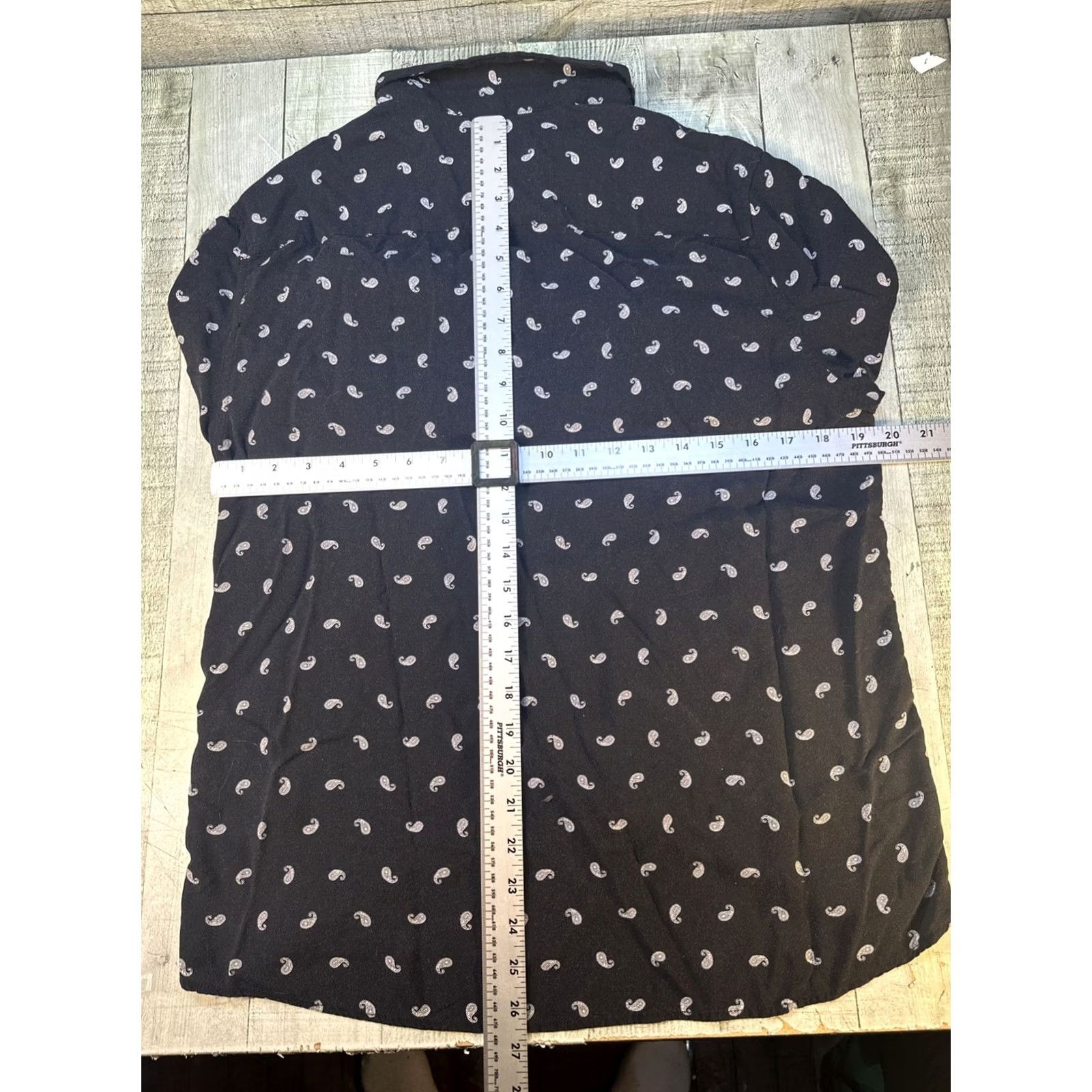 H&M H&M Mens Large Black White Paisley Long Sleeve Button-Down Shirt Size US L / EU 52-54 / 3 - 2 Thumbnail