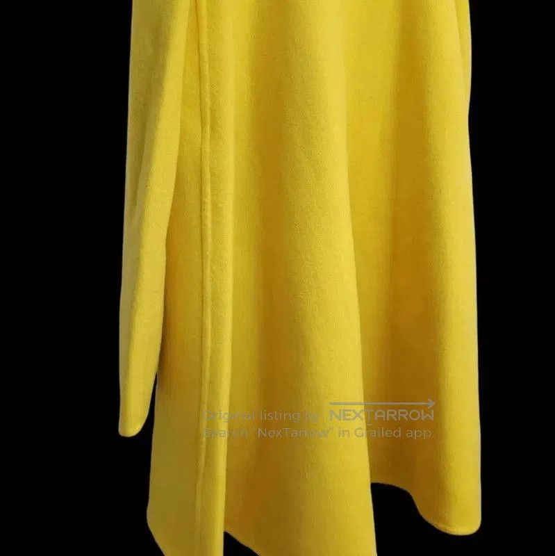 Versace Versace Yellow Cashmere Mid-Length Coat . Size S / US 4 / IT 40 - 5 Thumbnail