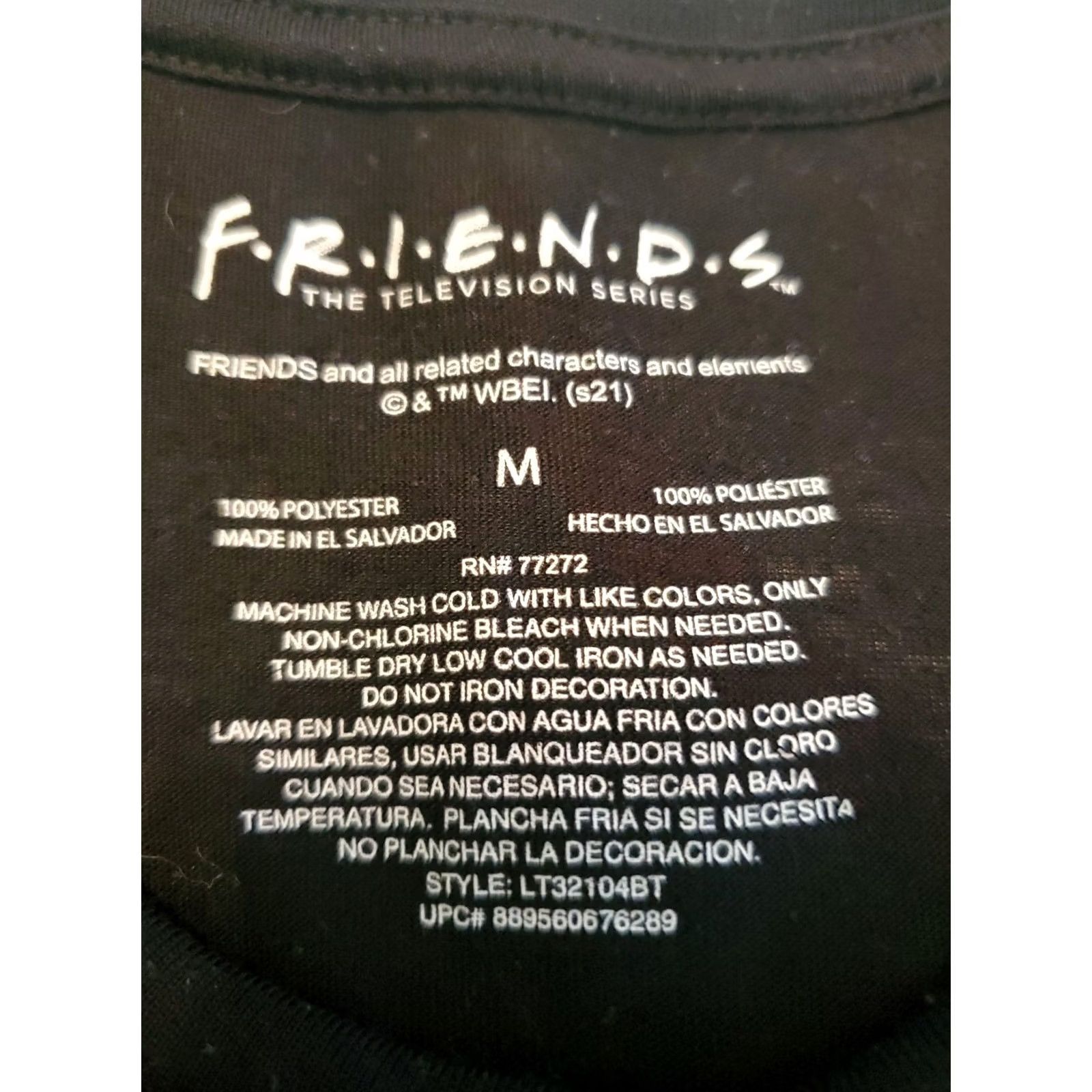 Vintage Friends TV Show Sunday Funday Black Short Sleeve Shirt Ladies Size Medium Size M / US 6-8 / IT 42-44 - 2 Thumbnail