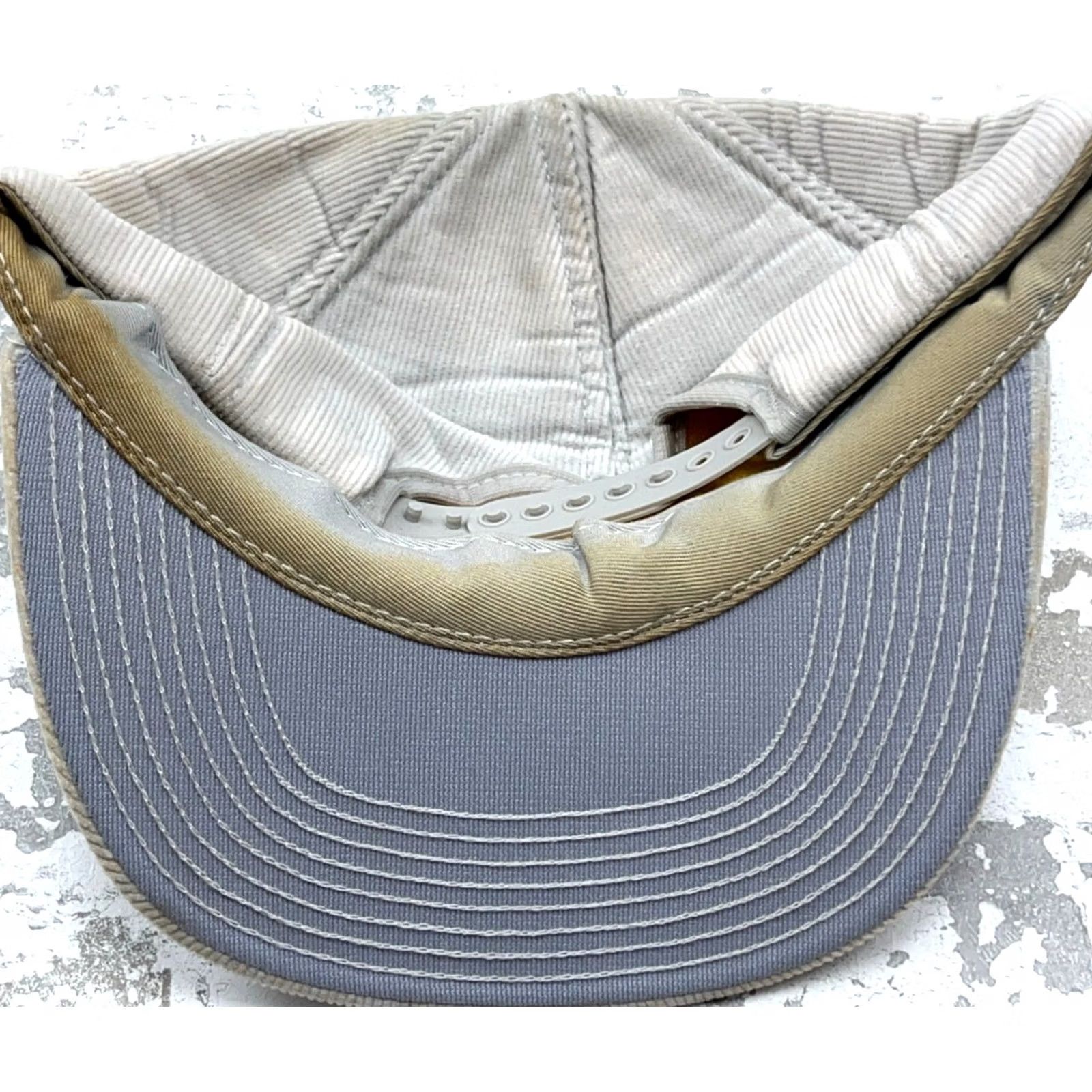 Vintage VINTAGE Washington Corduroy Trucker Hat Cap 80s USA Steel Snap Back Gray Size ONE SIZE - 5 Thumbnail