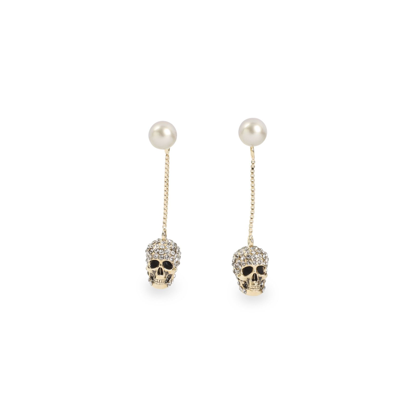 Alexander McQueen Alexander McQueen Pave Skull Earrings Size ONE SIZE - 1 Thumbnail
