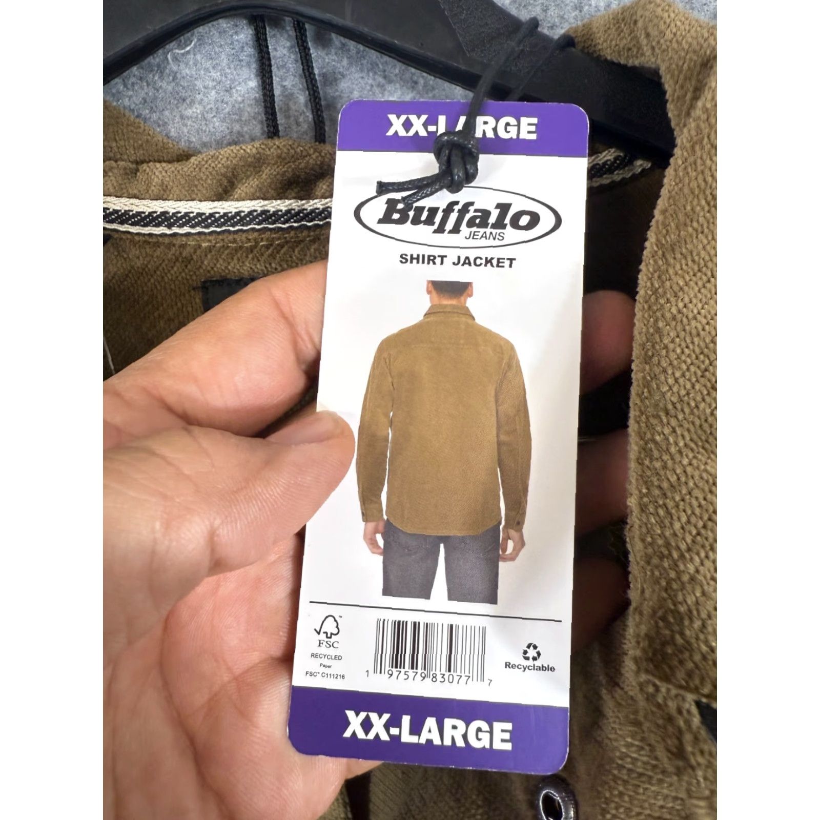 Vintage VINTAGE Buffalo Shirt Jacket Mens 2XL Brown Corduroy Snap Front Pockets Stretch NWT Size US XXL / EU 58 / 5 - 7 Thumbnail