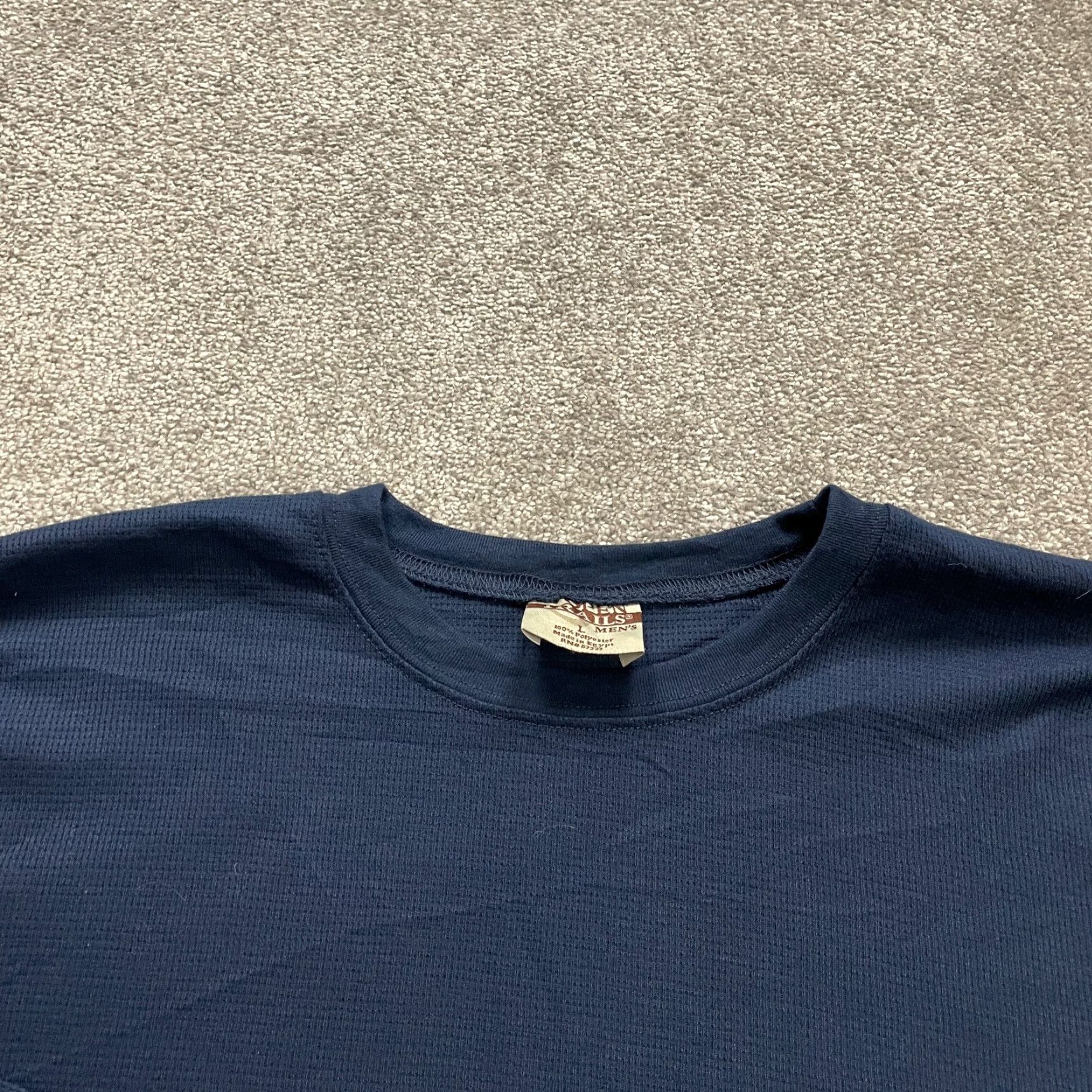 Rails Open Trails Basic Tee T-Shirt Mens L Navy Blue Crew Neck Long Sleeve Active Size US L / EU 52-54 / 3 - 3 Thumbnail