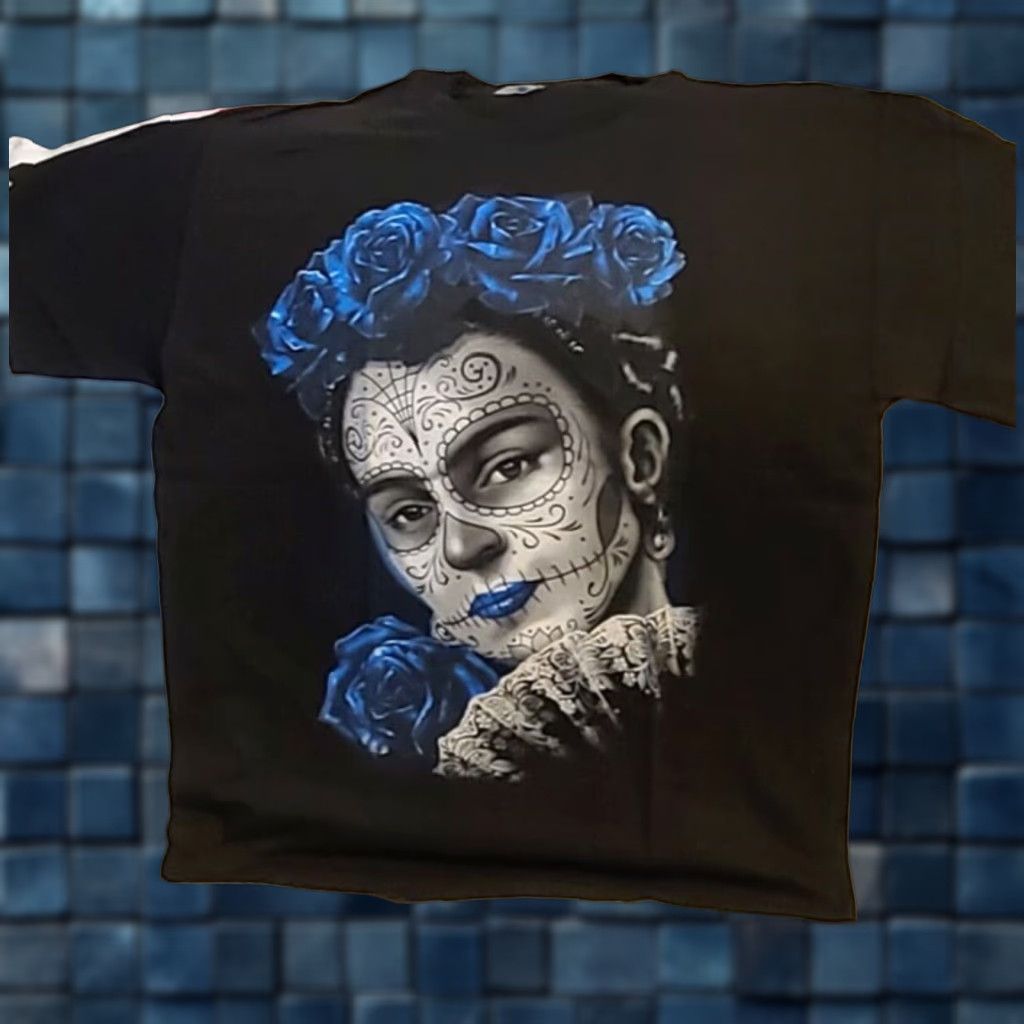 Vintage VINTAGE Assorted Day of the Dead Sugar Skull Graphic T-Shirt Unisex Adult XL Black Size US XL / EU 56 / 4 - 1 Thumbnail