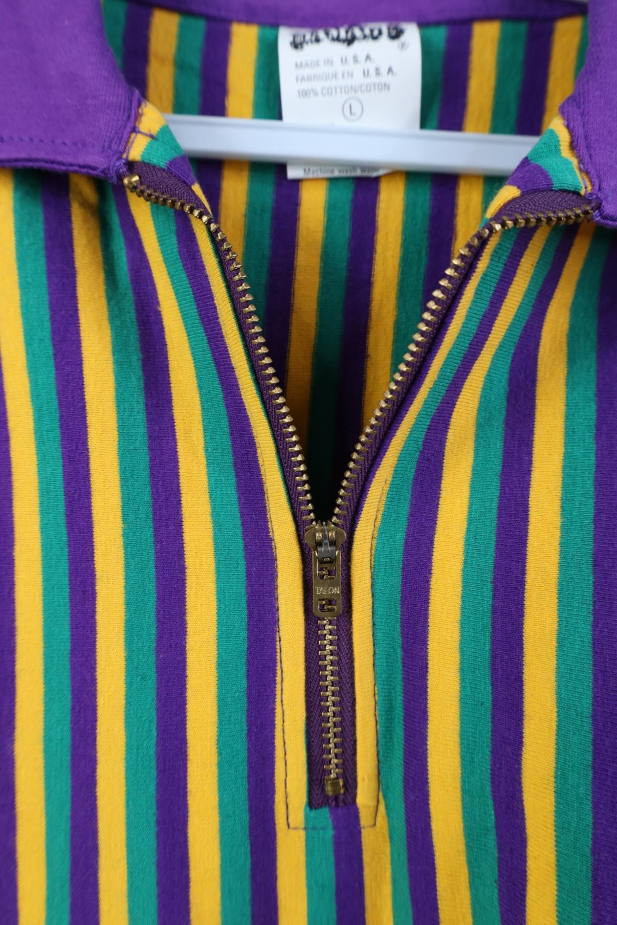 Vintage Deadstock Vintage 90s Streetwear 1/4 Zip Polo Shirt USA Size US L / EU 52-54 / 3 - 6 Thumbnail