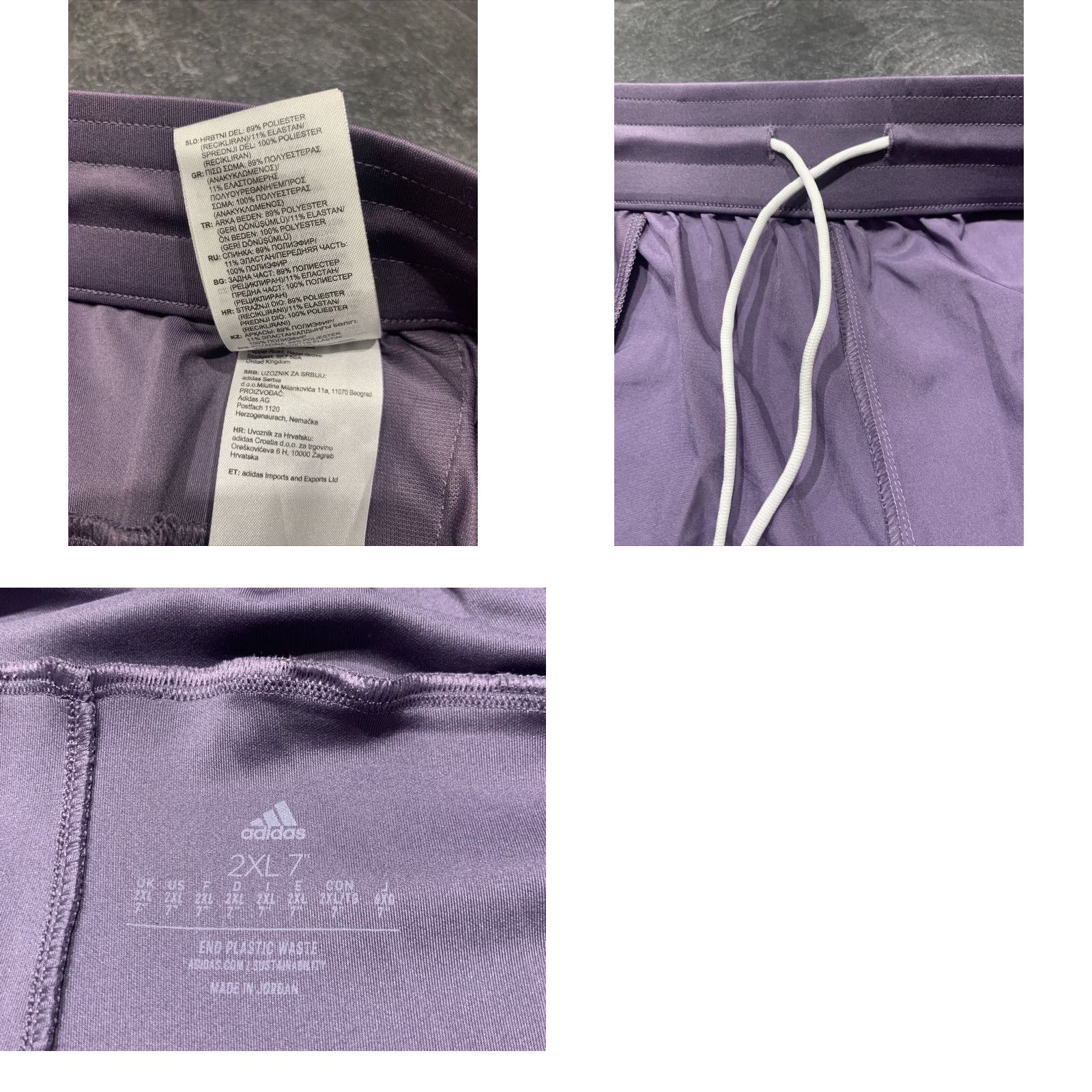 Adidas Adidas Men's Yoga Shorts 2XL Activewear 7" Inseam Purple AEROREADY Gym Training Size US 39 - 8 Thumbnail